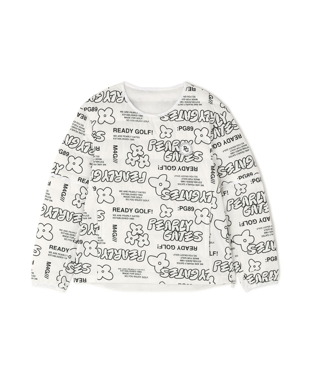 NyストレッチBIGリップストップ中綿2WAYスニードジャック <ロゴ×花柄>