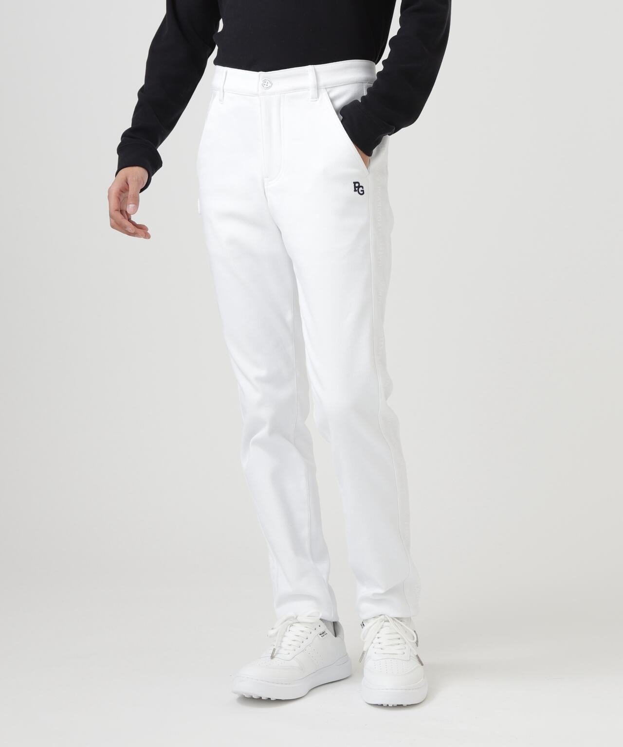 C/Peストレッチカルゼ裏地付きパンツ