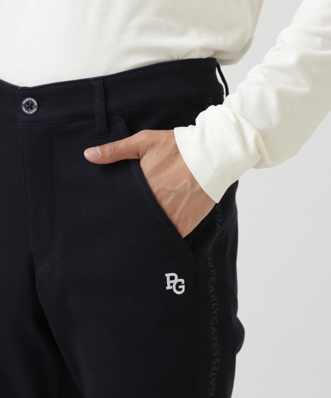 C/Peストレッチカルゼ裏地付きパンツ