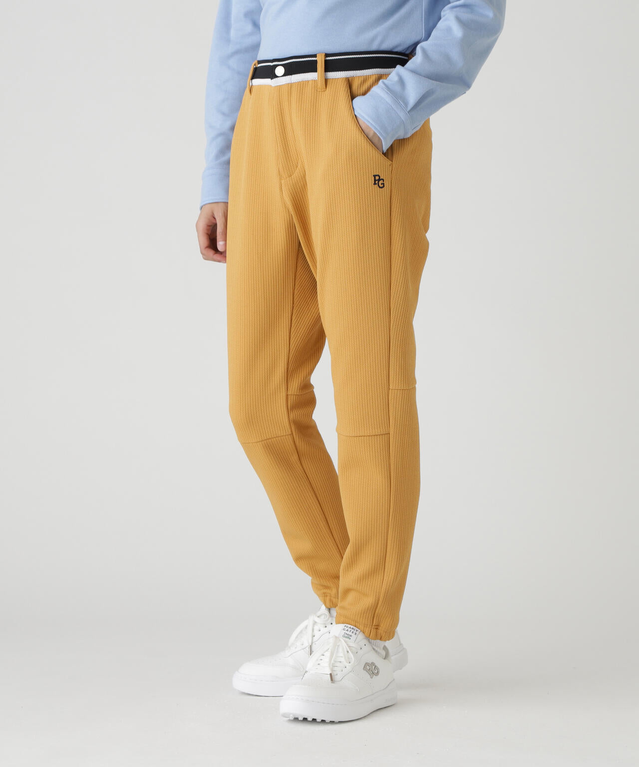 PeストレッチヘリンボーンJQ裏起毛ジョガーパンツ