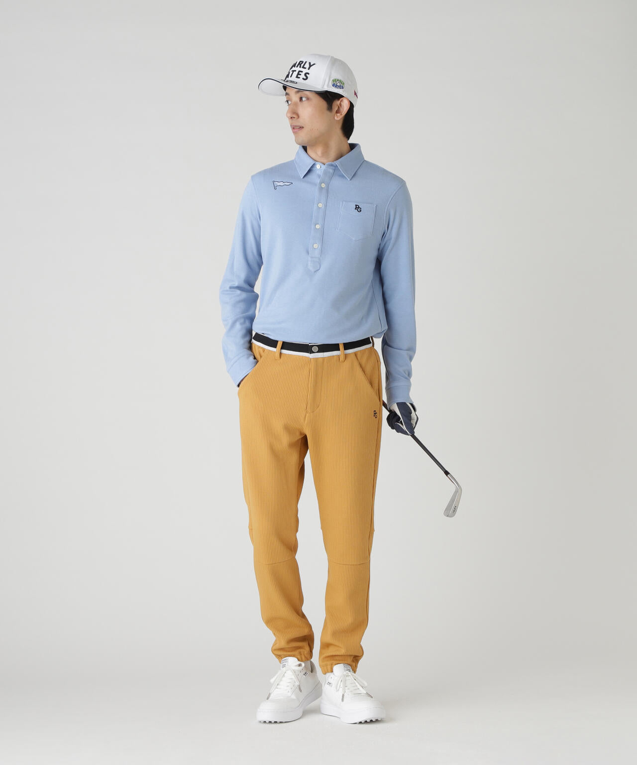 PeストレッチヘリンボーンJQ裏起毛ジョガーパンツ