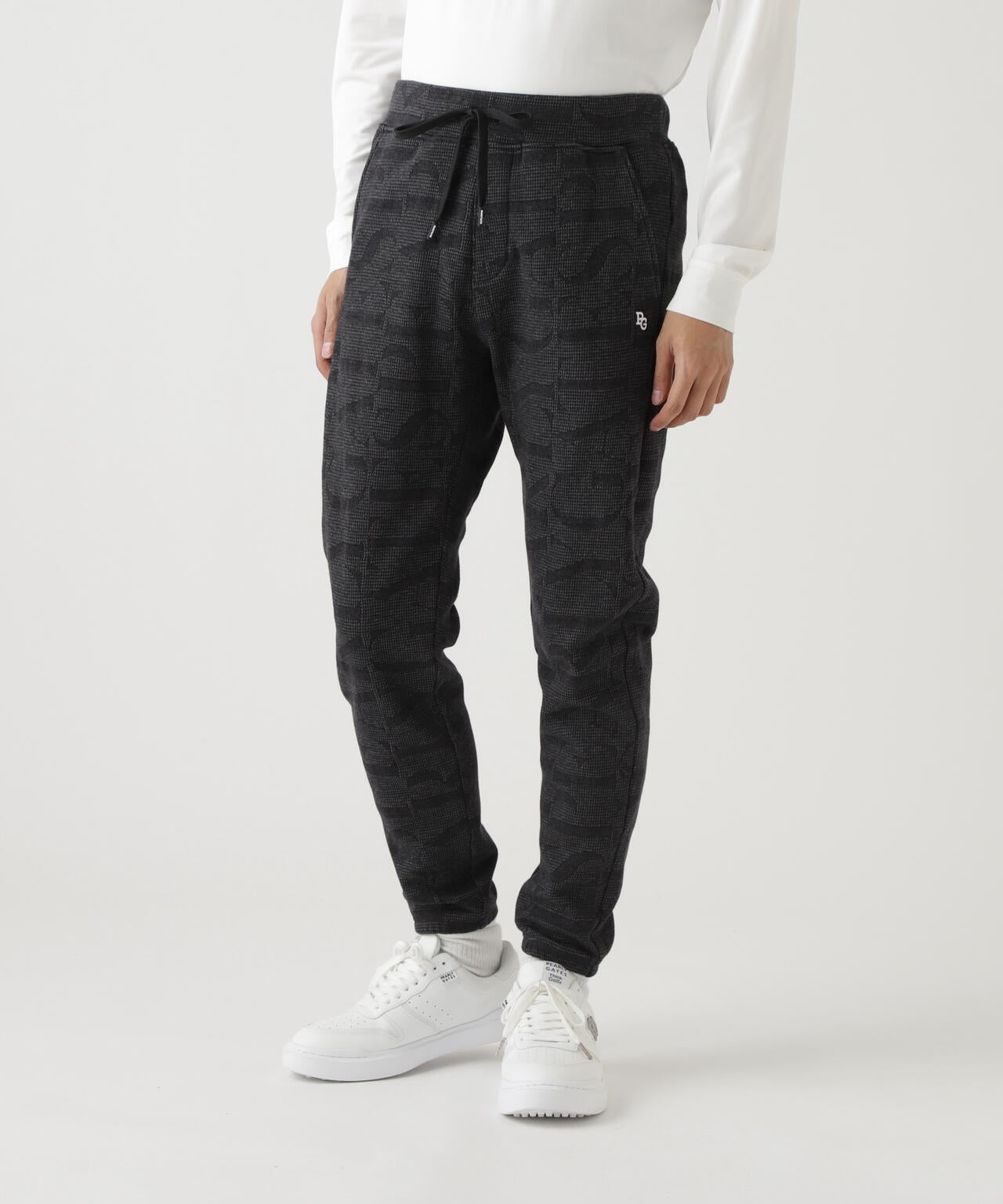 裏毛ストレッチロゴジャガードジョガーパンツ