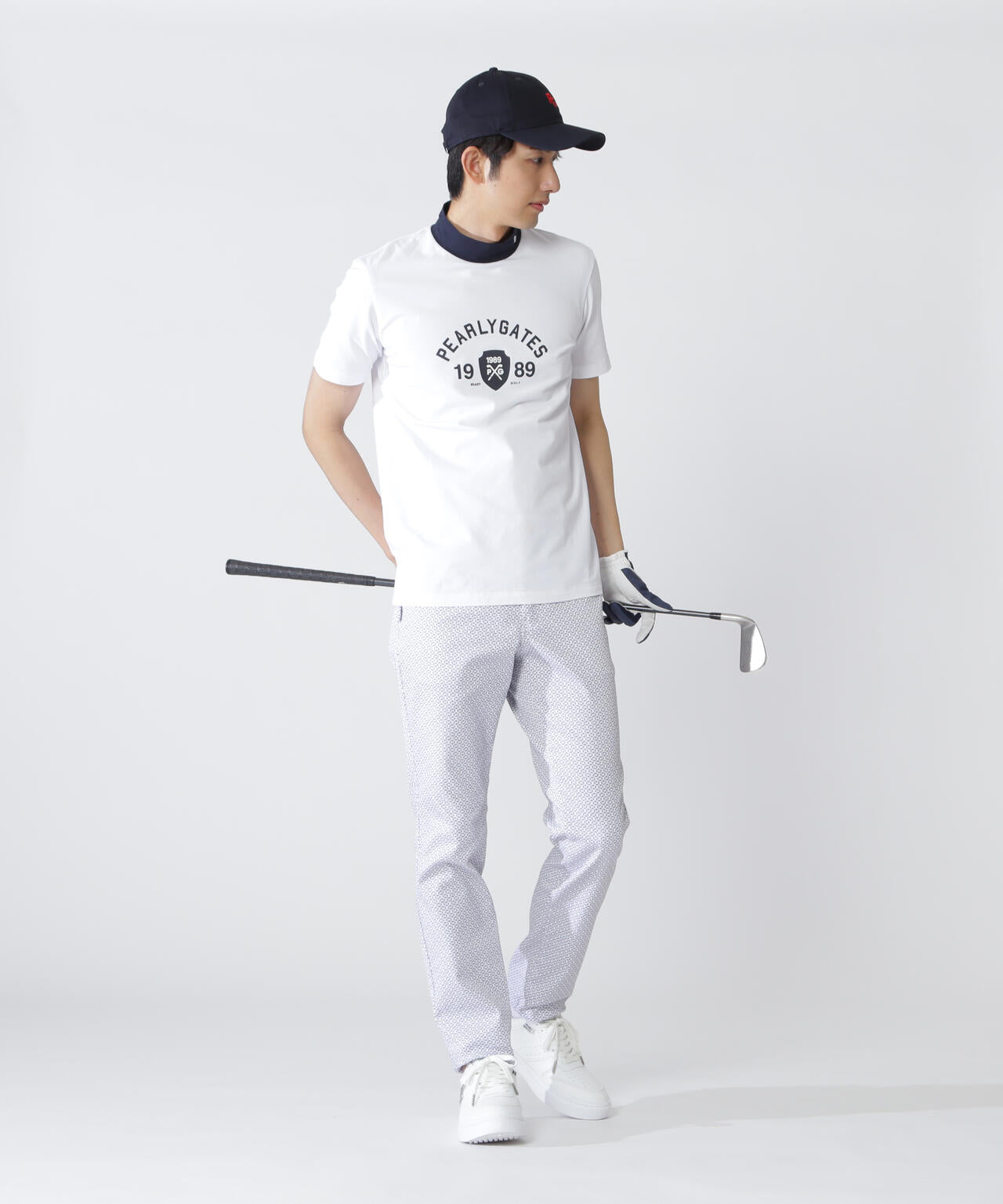 PG is PG 変形ダイヤ柄C/Peストレッチカルゼ5ポケットパンツ