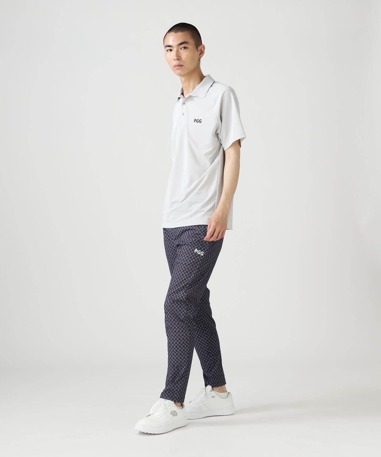 【PGG】【直営店舗&公式オンラン限定】Nyストレッチマイクロメッシュ半袖ポロシャツ (MENS)