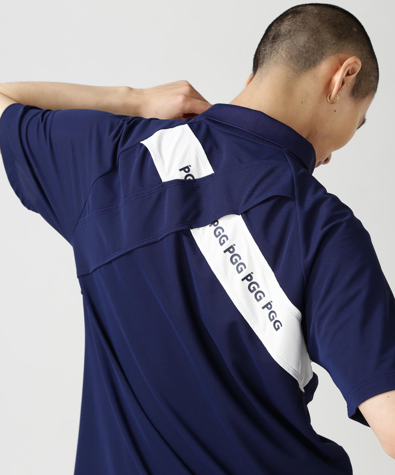 【PGG】【直営店舗&公式オンラン限定】Nyストレッチマイクロメッシュ半袖ポロシャツ (MENS)