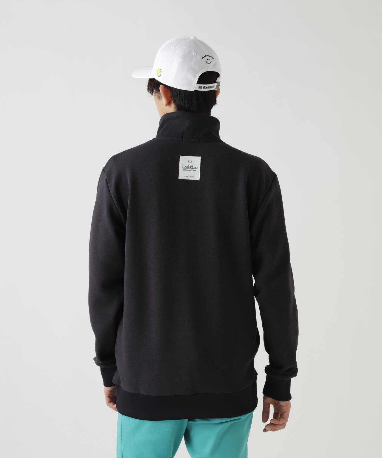 ツイル裏毛スウェットハーフジップアップ