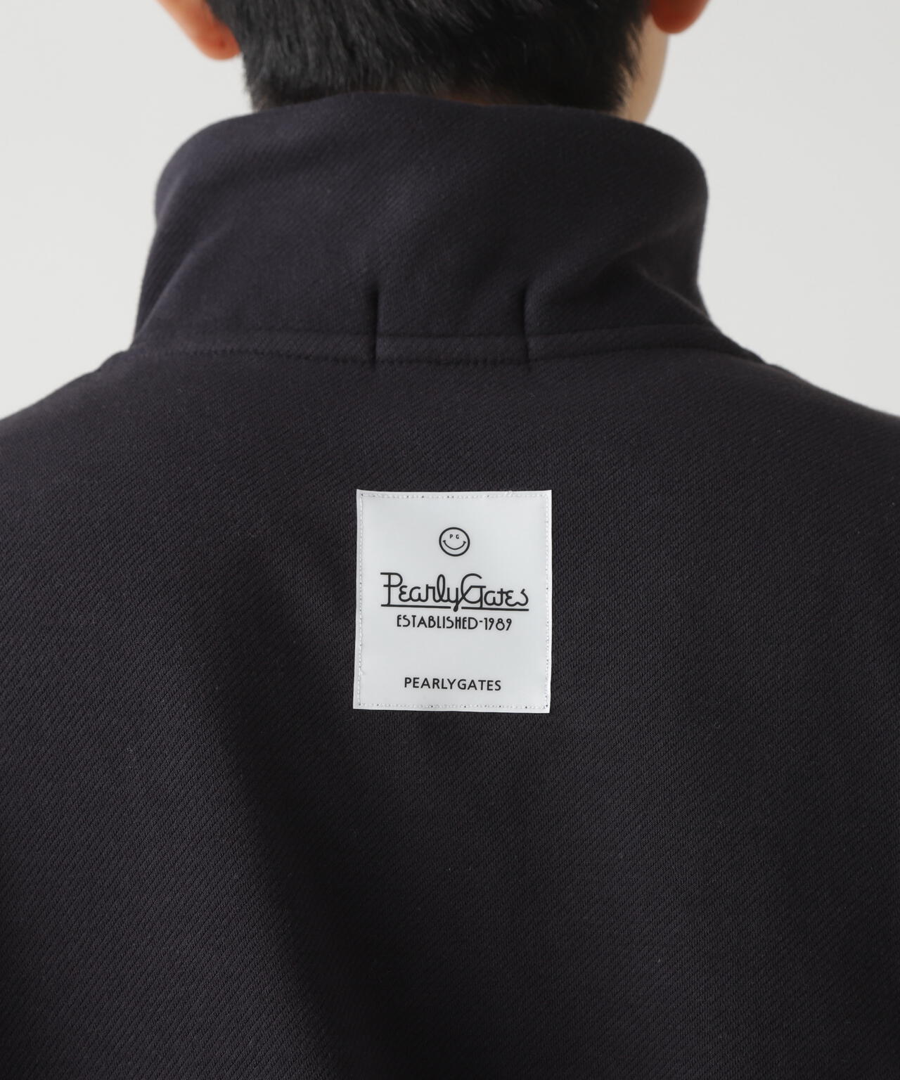 ツイル裏毛スウェットハーフジップアップ