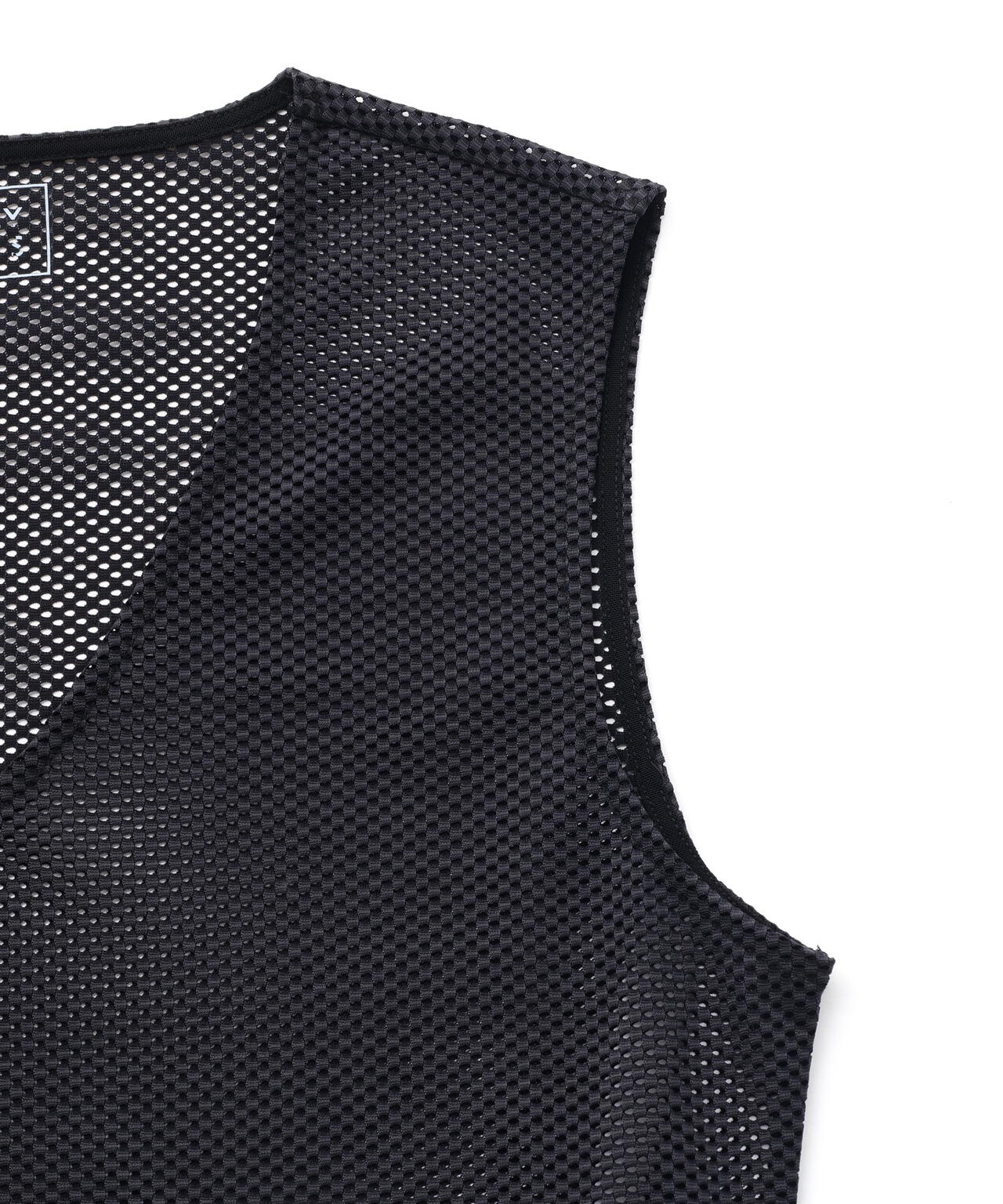 【PG BODY】E/ストレッチメッシュスリーブレスカットソー