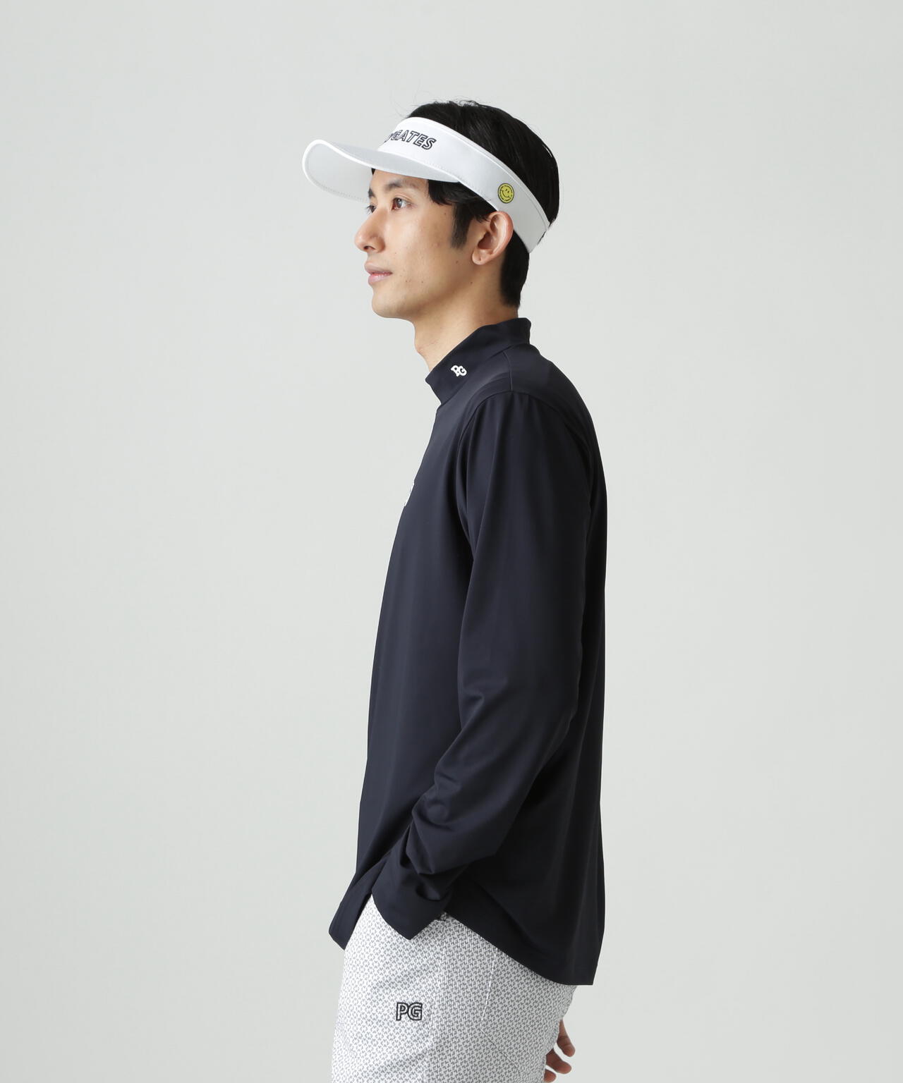 ポリエステルベア天竺長袖ハイネックカットソー