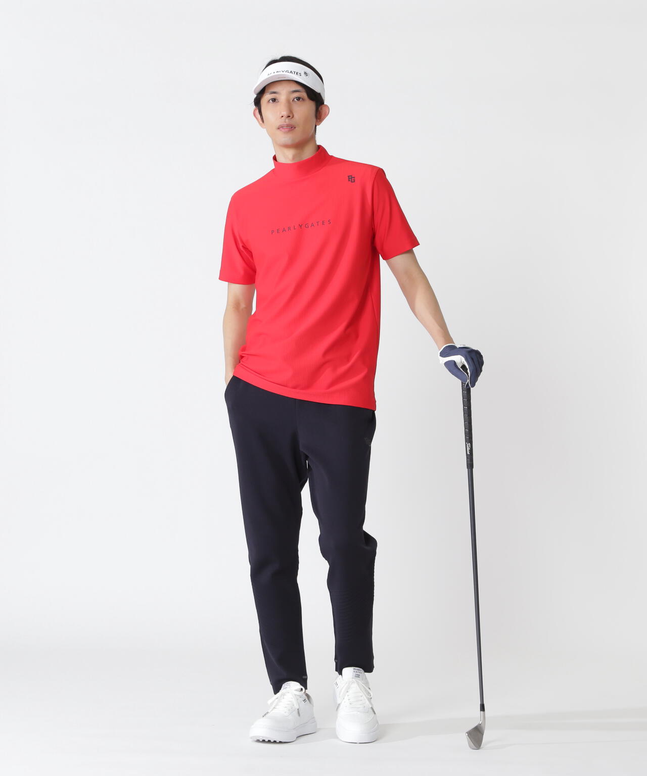 4WAYストレッチリップル半袖ハイネックカットソー