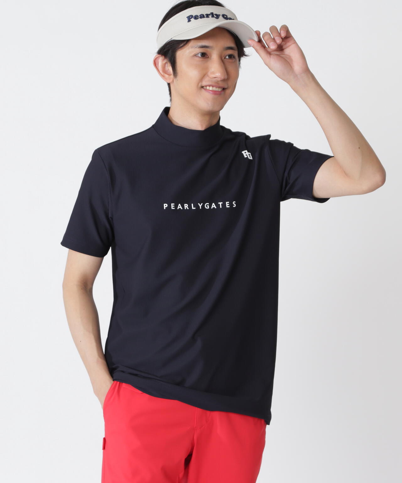 4WAYストレッチリップル半袖ハイネックカットソー