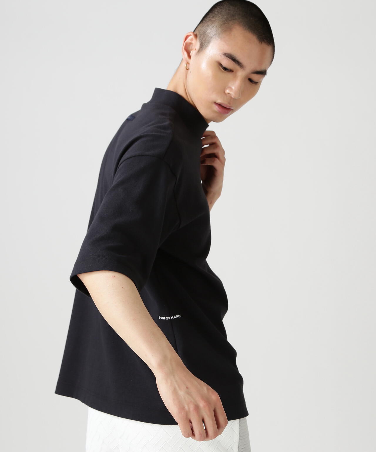 【PGG】【直営店舗&公式オンライン限定】パルパーエコWメッシュ半袖モックネックカットソー (MENS)