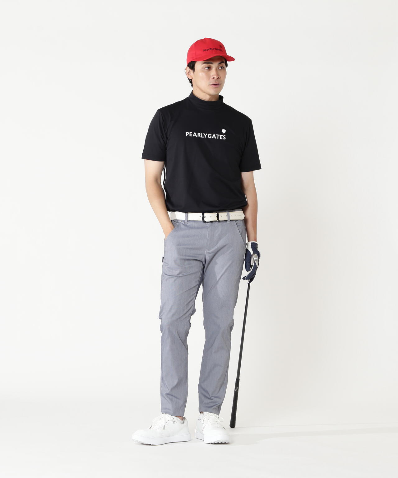 メッシュジャージ吸水速乾性UV半袖ハイネックカットソー