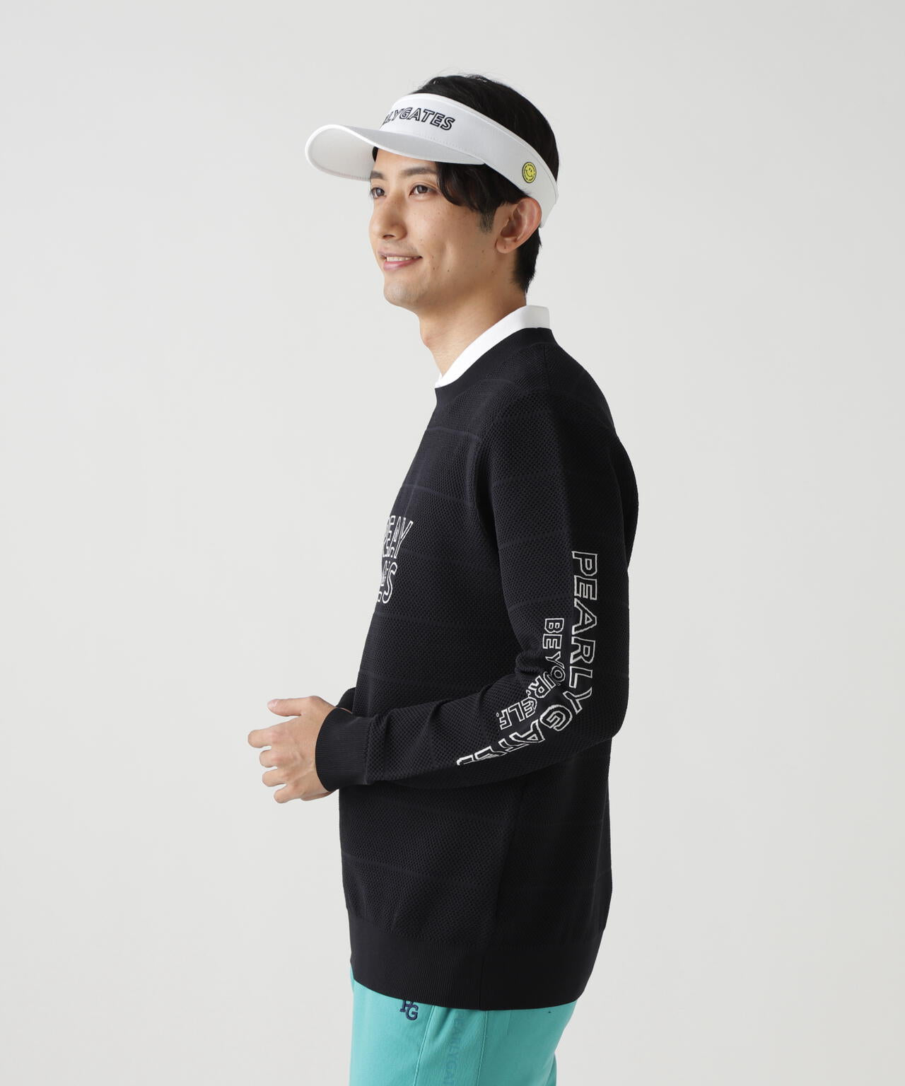 PG is PG ロゴジャガードクルーネックニットプルオーバー