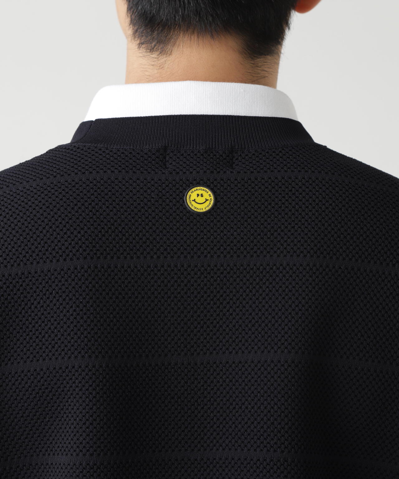 PG is PG ロゴジャガードクルーネックニットプルオーバー