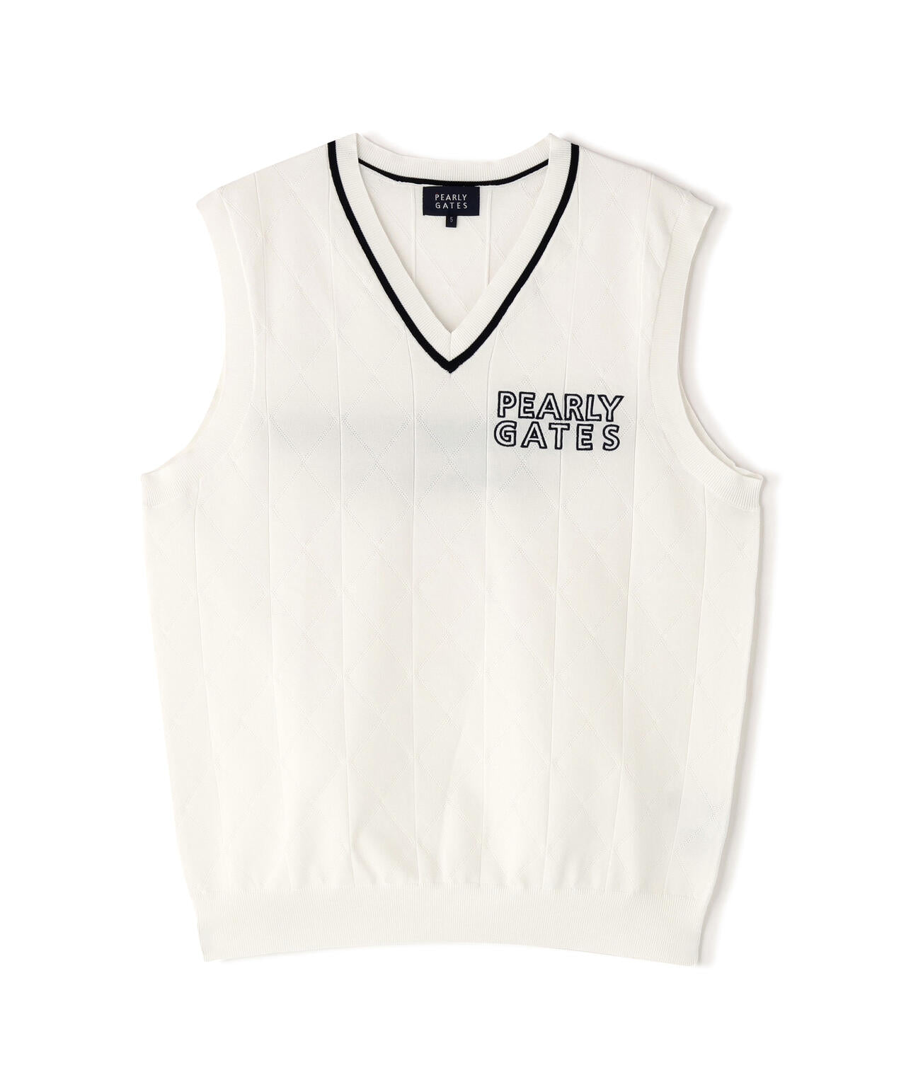 PG is PG ロゴジャガードVネックニットベストプルオーバー