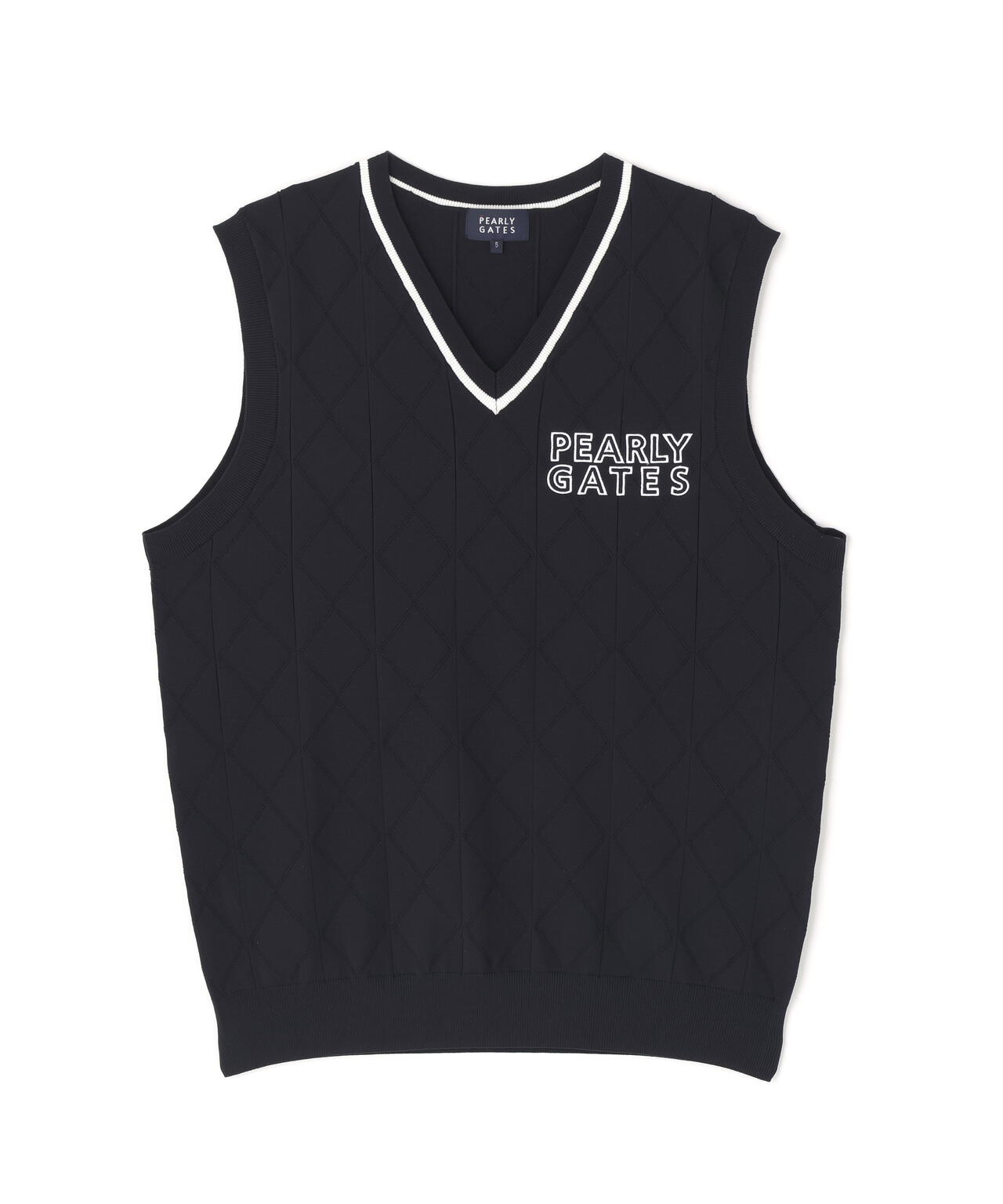 PG is PG ロゴジャガードVネックニットベストプルオーバー