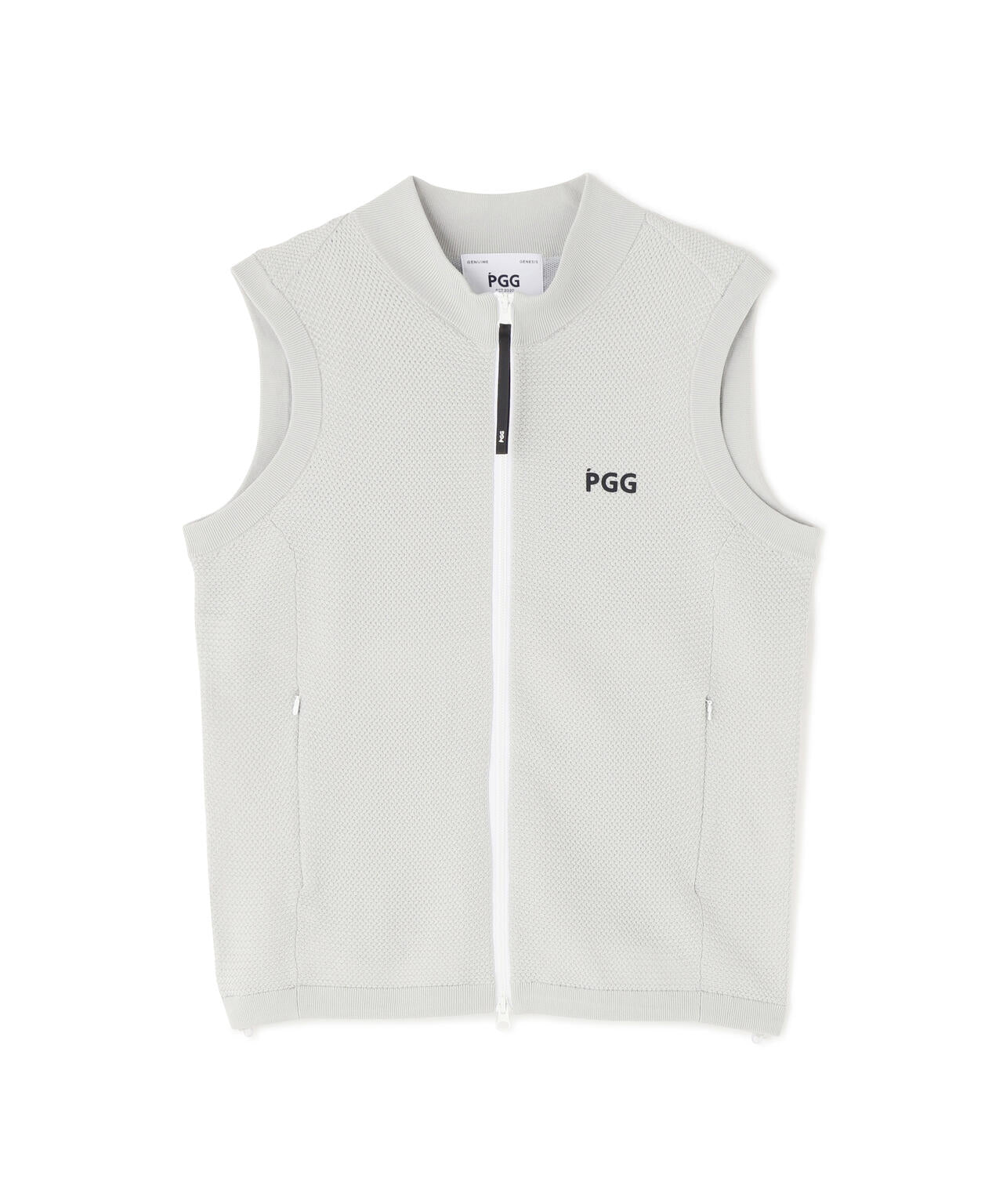 【PGG】【直営店舗&公式オンライン限定】ポリエステルヤーンmmジップアップニットベスト (MENS)