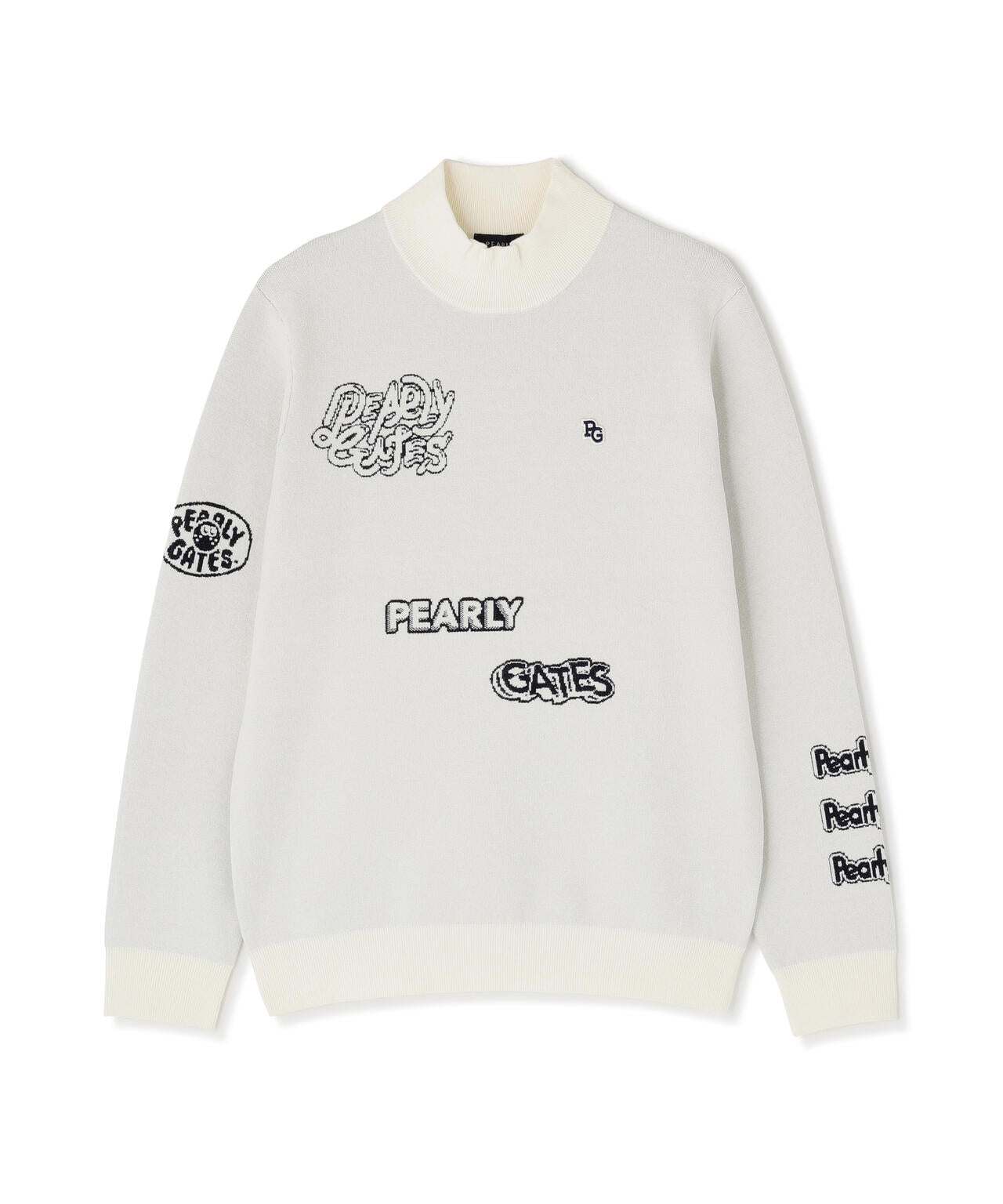 14GダブルJQ×ワッペン風ハイネックニットプルオーバー