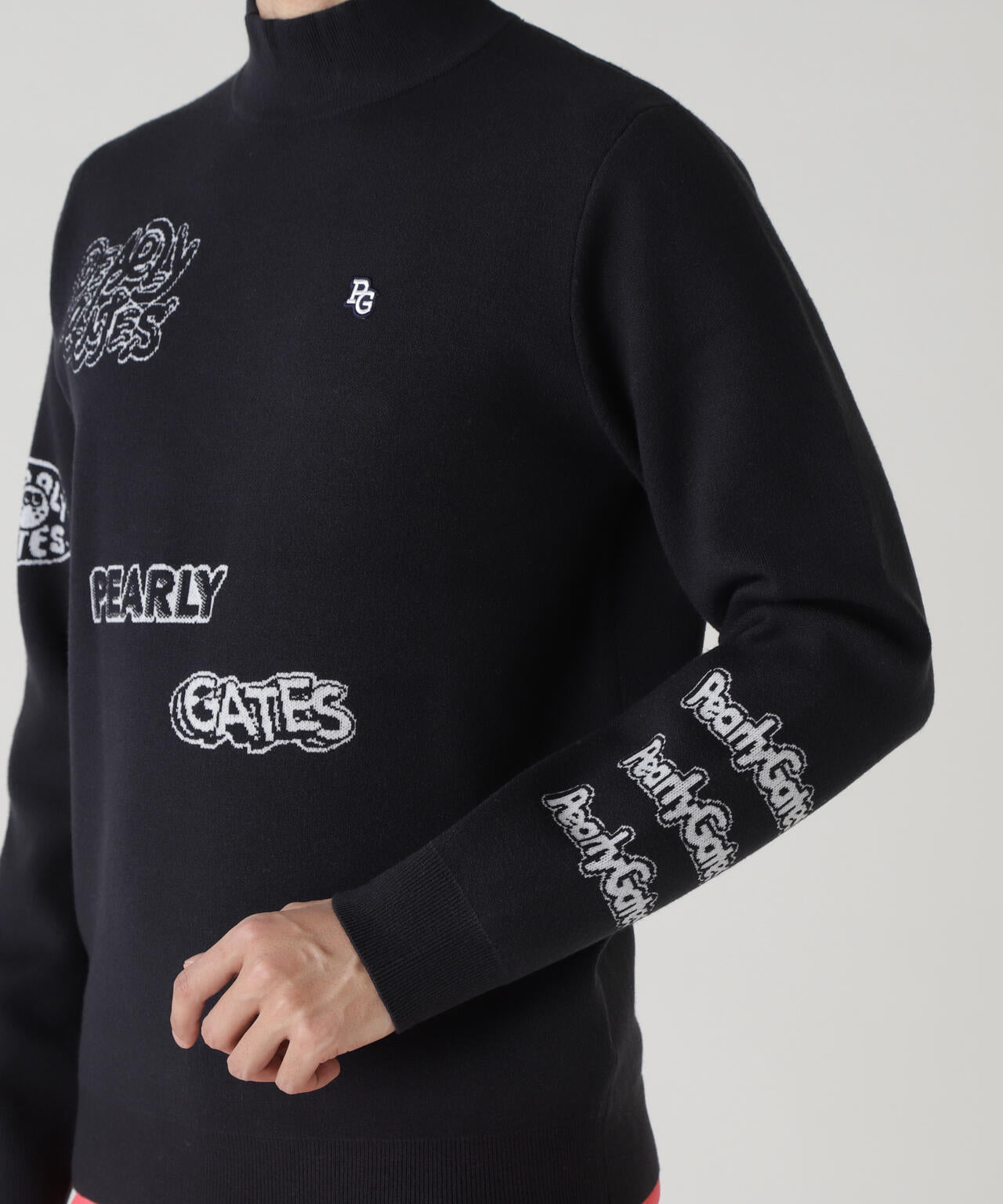 14GダブルJQ×ワッペン風ハイネックニットプルオーバー