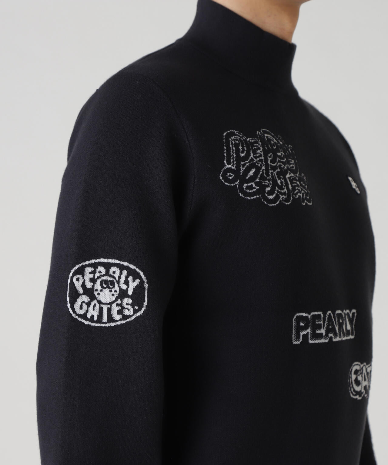 14GダブルJQ×ワッペン風ハイネックニットプルオーバー