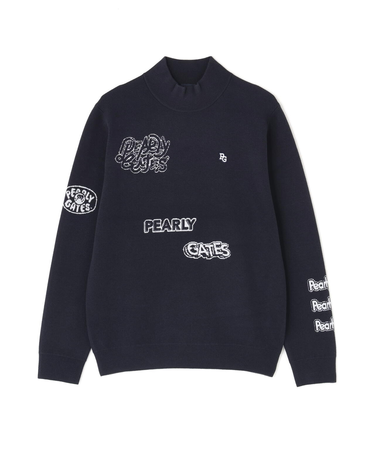 14GダブルJQ×ワッペン風ハイネックニットプルオーバー