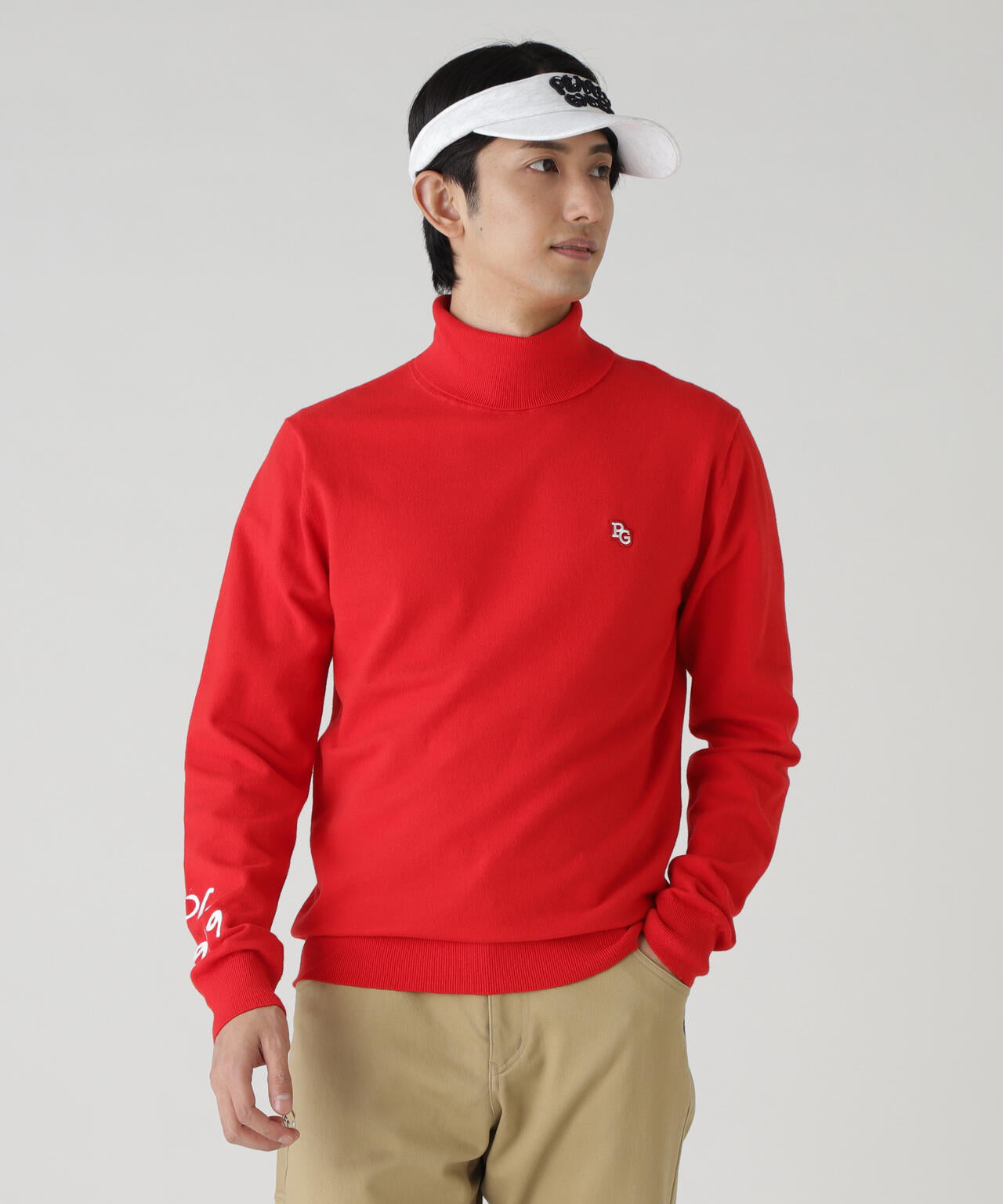 カシミヤタッチタートルネックニットプルオーバー