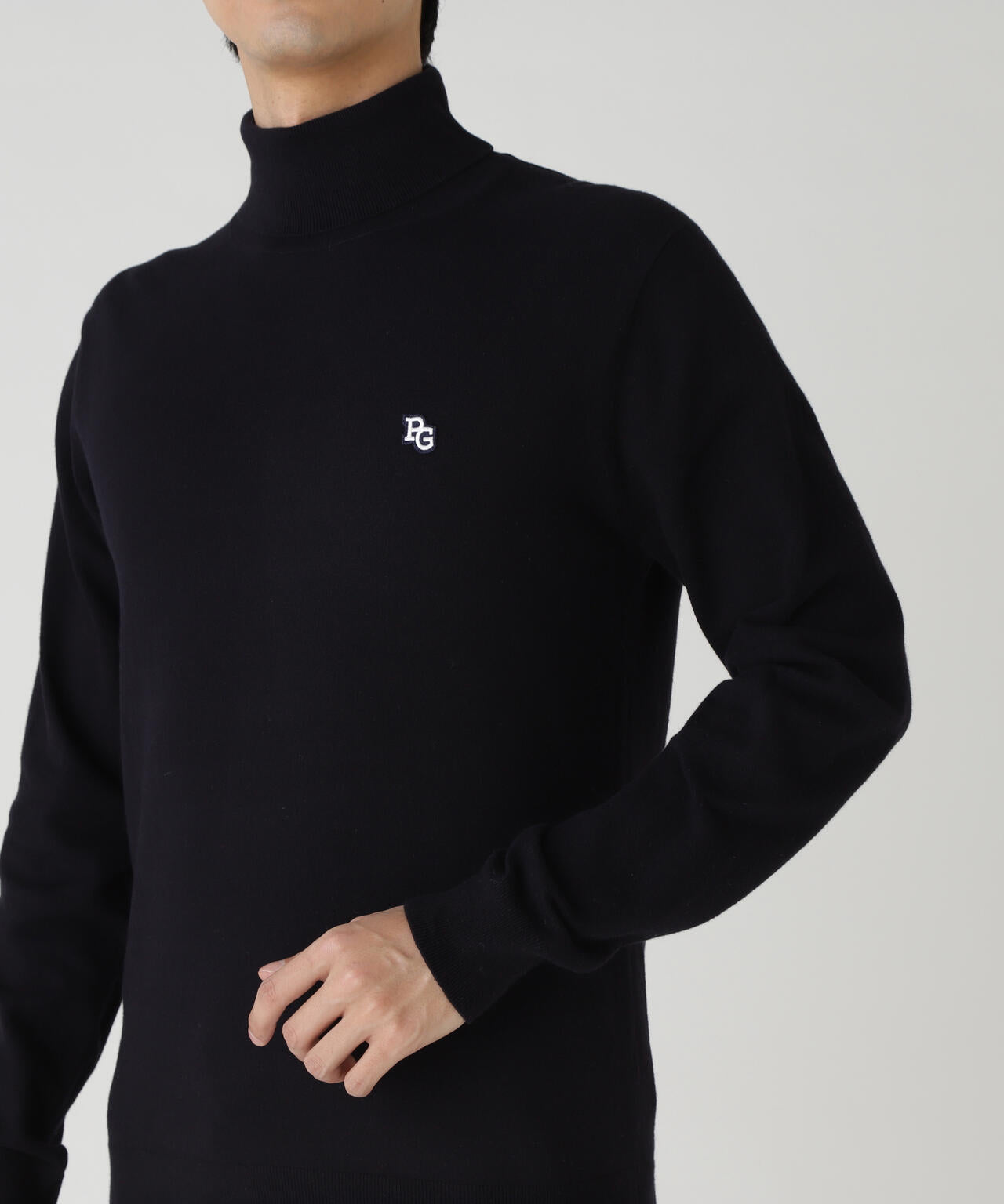 カシミヤタッチタートルネックニットプルオーバー