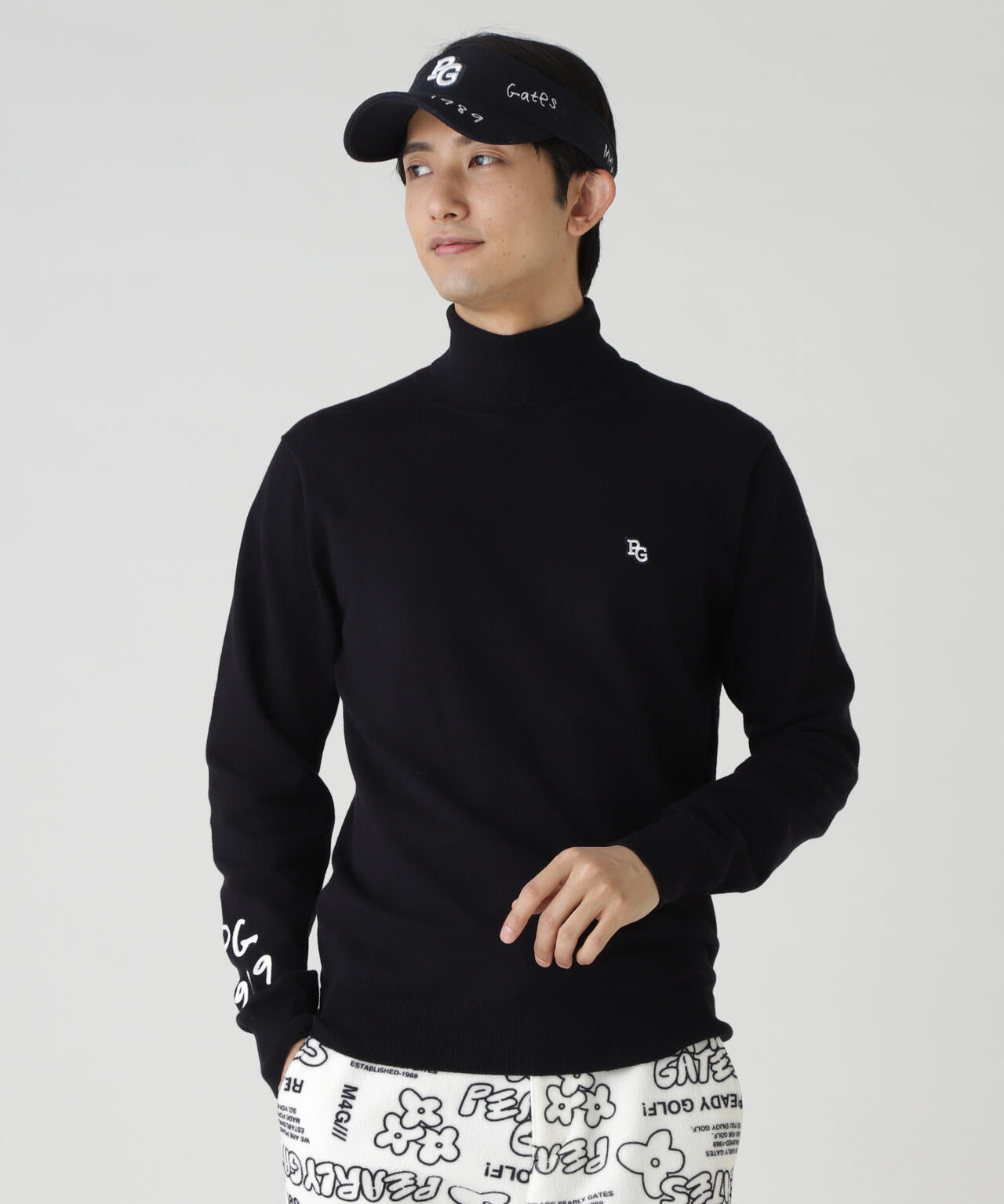 カシミヤタッチタートルネックニットプルオーバー