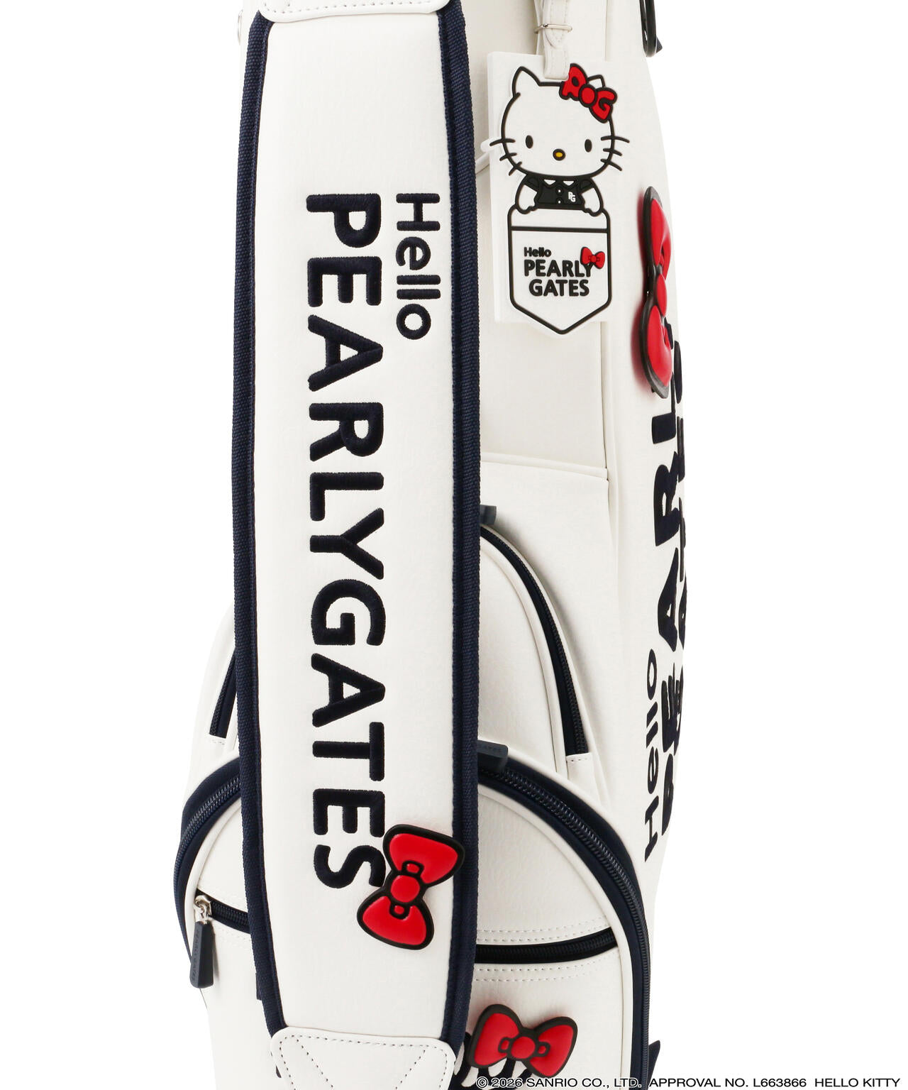 【Hello Kitty×PEARLY GATES】合皮キャディバッグ (46インチ対応) (UNISEX)