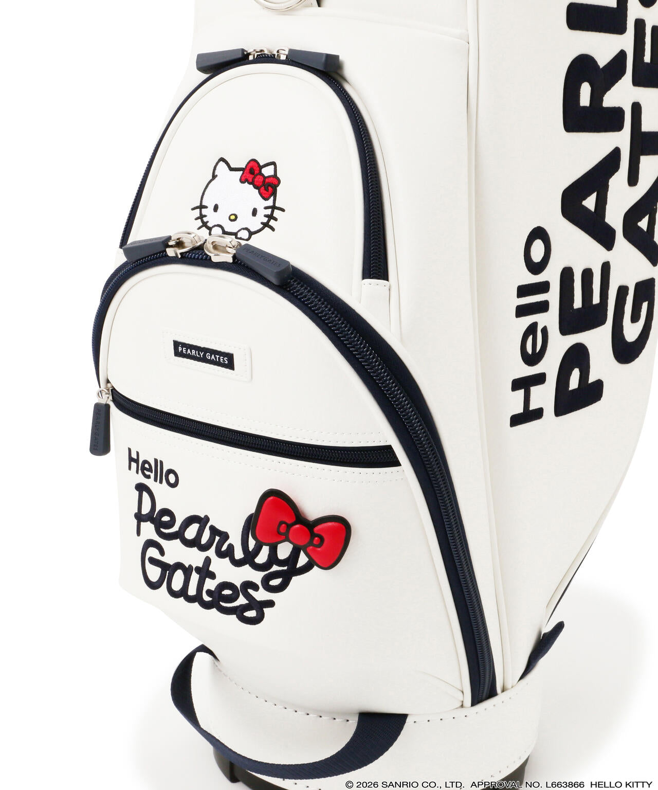 【Hello Kitty×PEARLY GATES】合皮キャディバッグ (46インチ対応) (UNISEX)