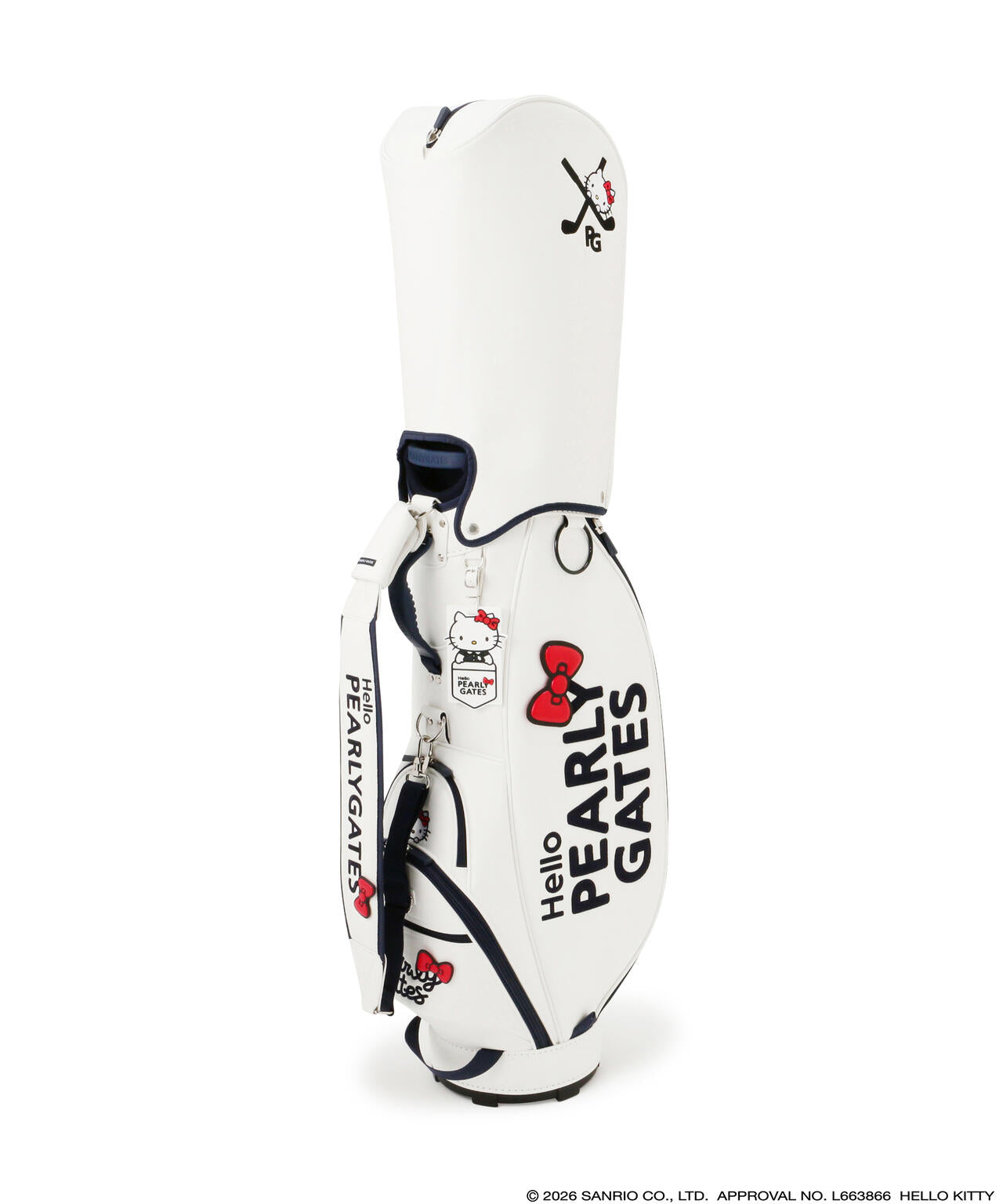 【Hello Kitty×PEARLY GATES】合皮キャディバッグ (46インチ対応) (UNISEX)