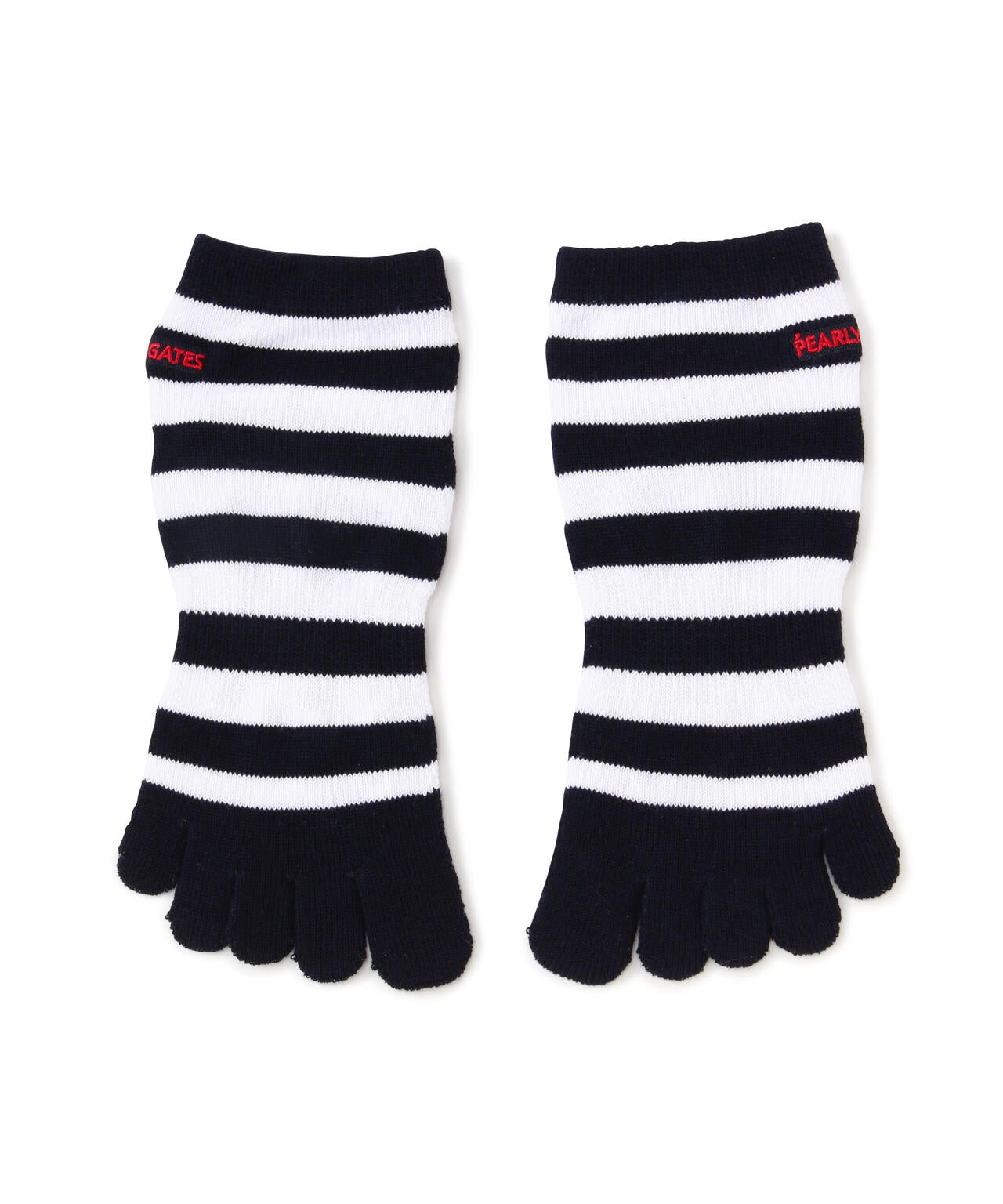 5本指ボーダーショートソックス (MENS)