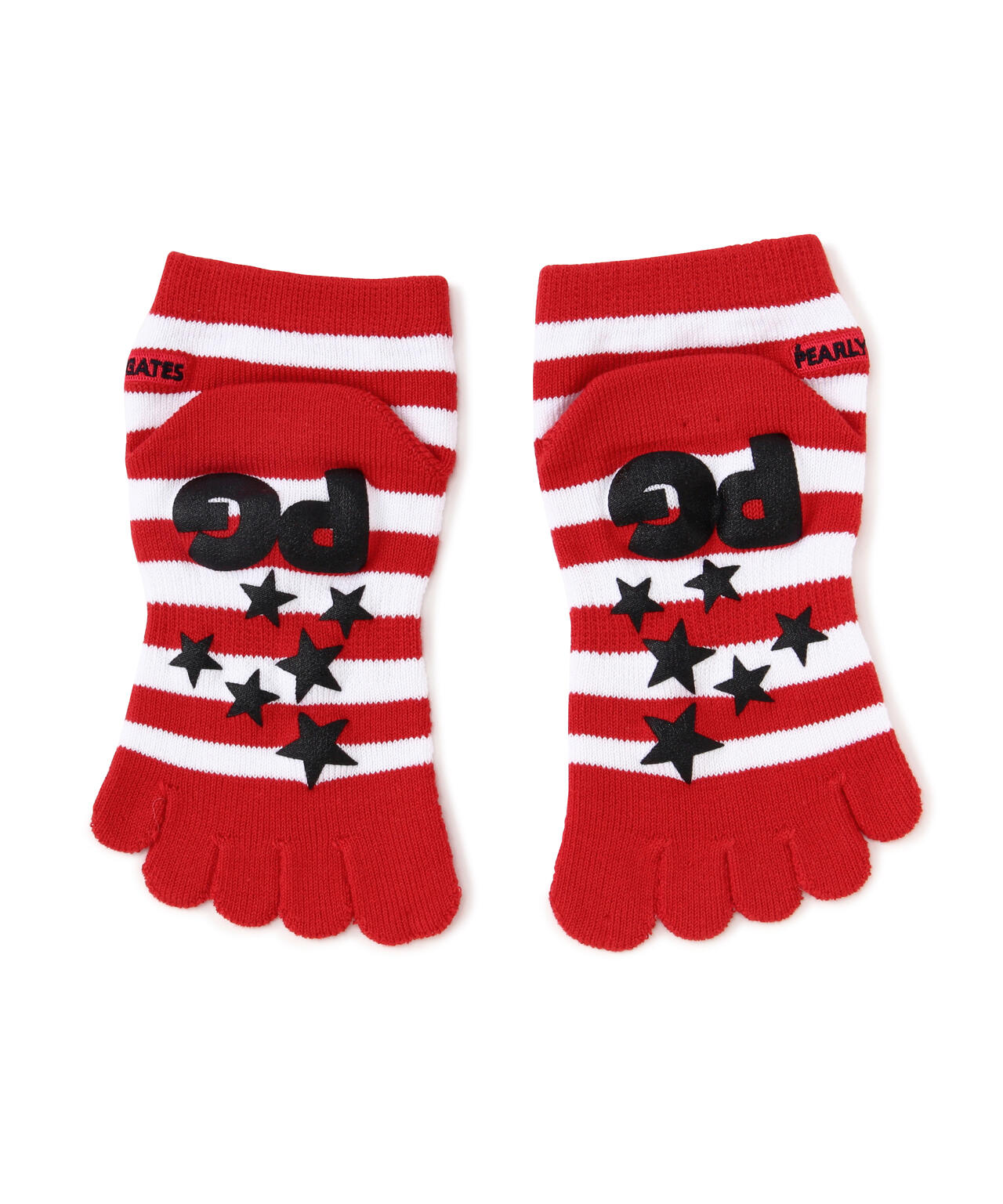 5本指ボーダーショートソックス (LADIES)