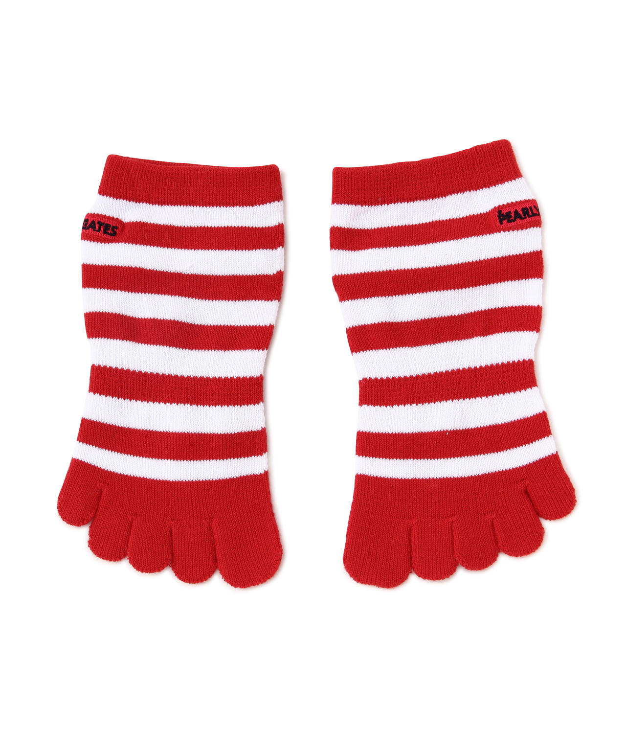 5本指ボーダーショートソックス (LADIES)