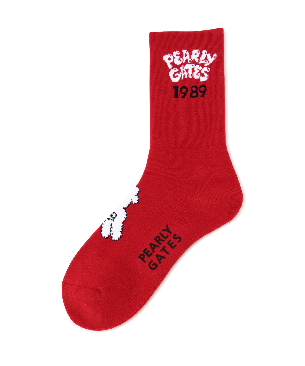 【日本製】 パーリーゲイツ ビッグロゴニット センターロゴ ボルドー サイズ3 ぷっくりロゴミドルソックス (MENS) | PEARLY GATES（パーリーゲイツ