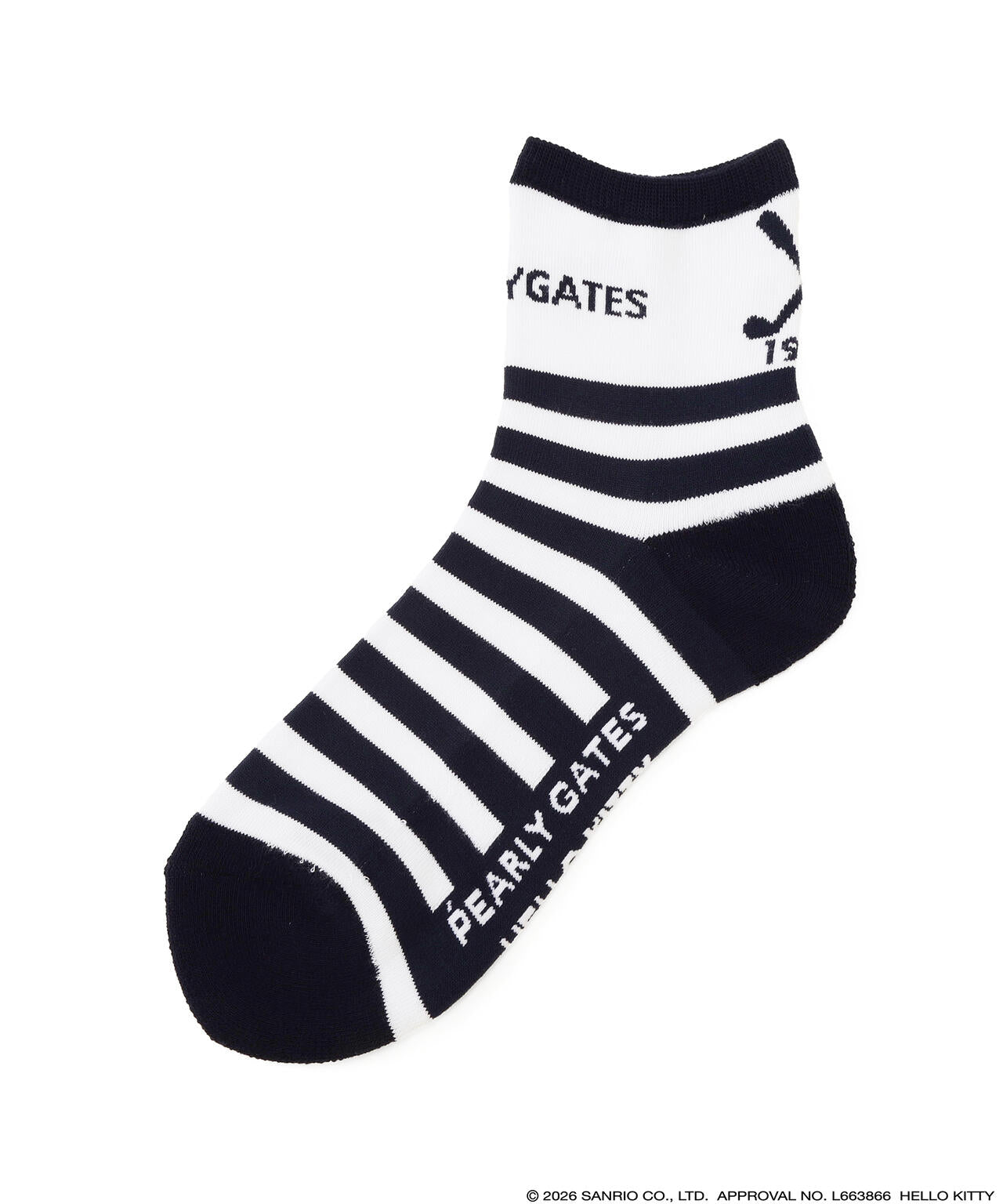 【Hello Kitty×PEARLY GATES】ボーダーショートソックス (MENS)