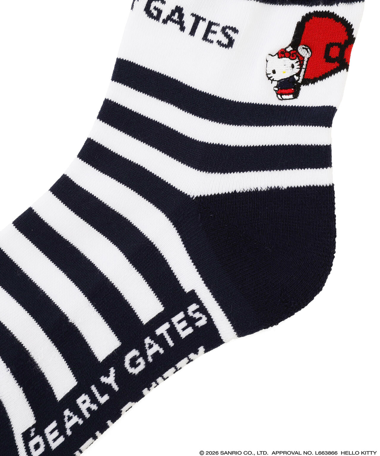 【Hello Kitty×PEARLY GATES】ボーダーショートソックス (LADIES)