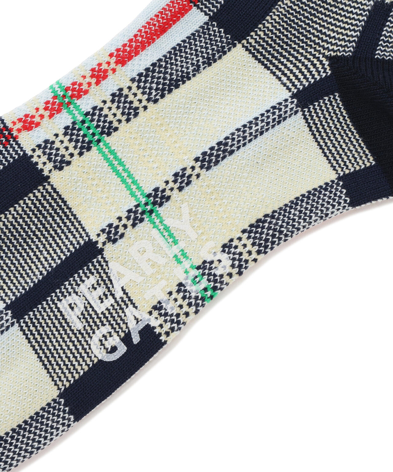 マドラスチェック柄ショートソックス (MENS)