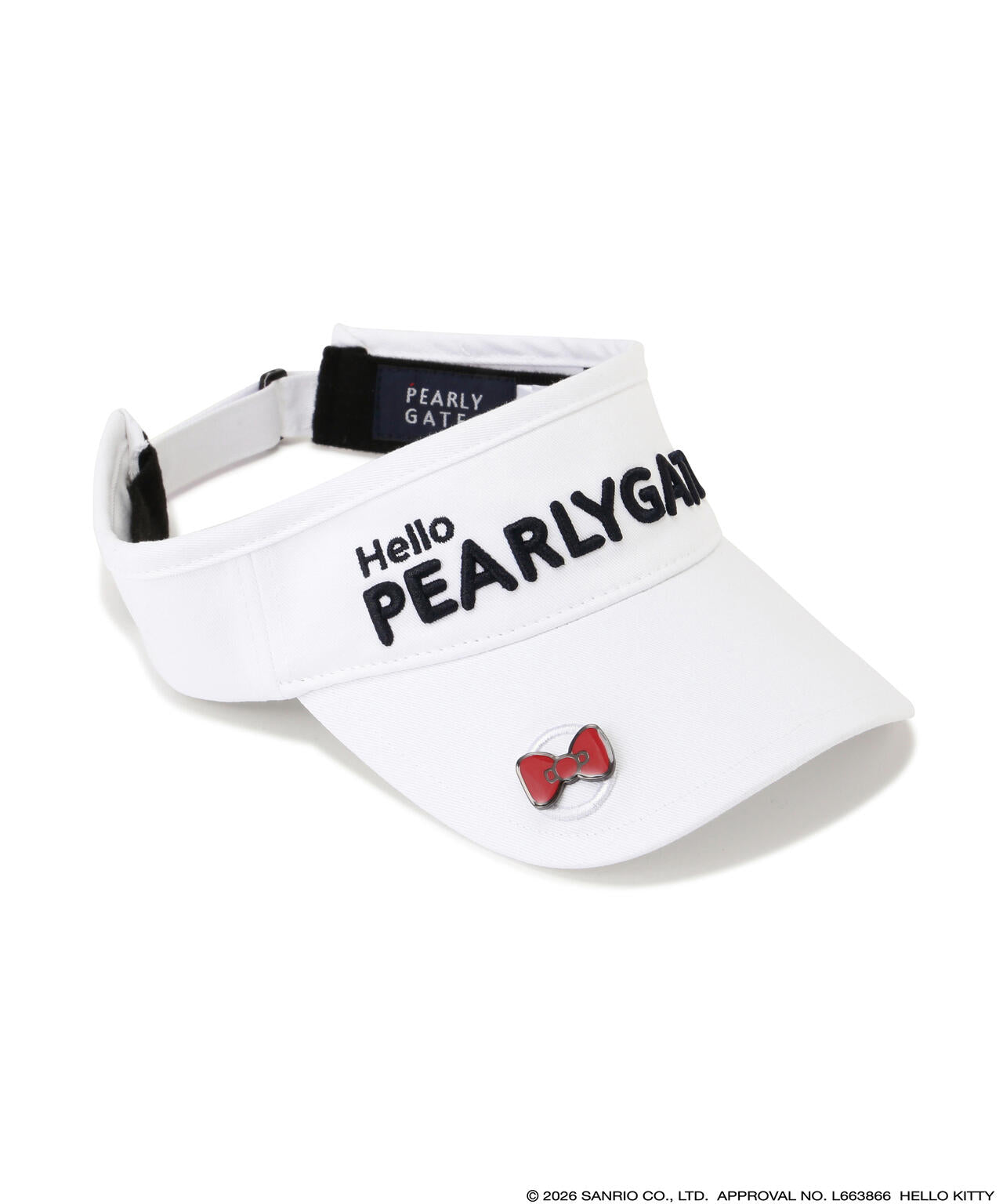 【Hello Kitty×PEARLY GATES】ツイルバイザー (UNISEX)
