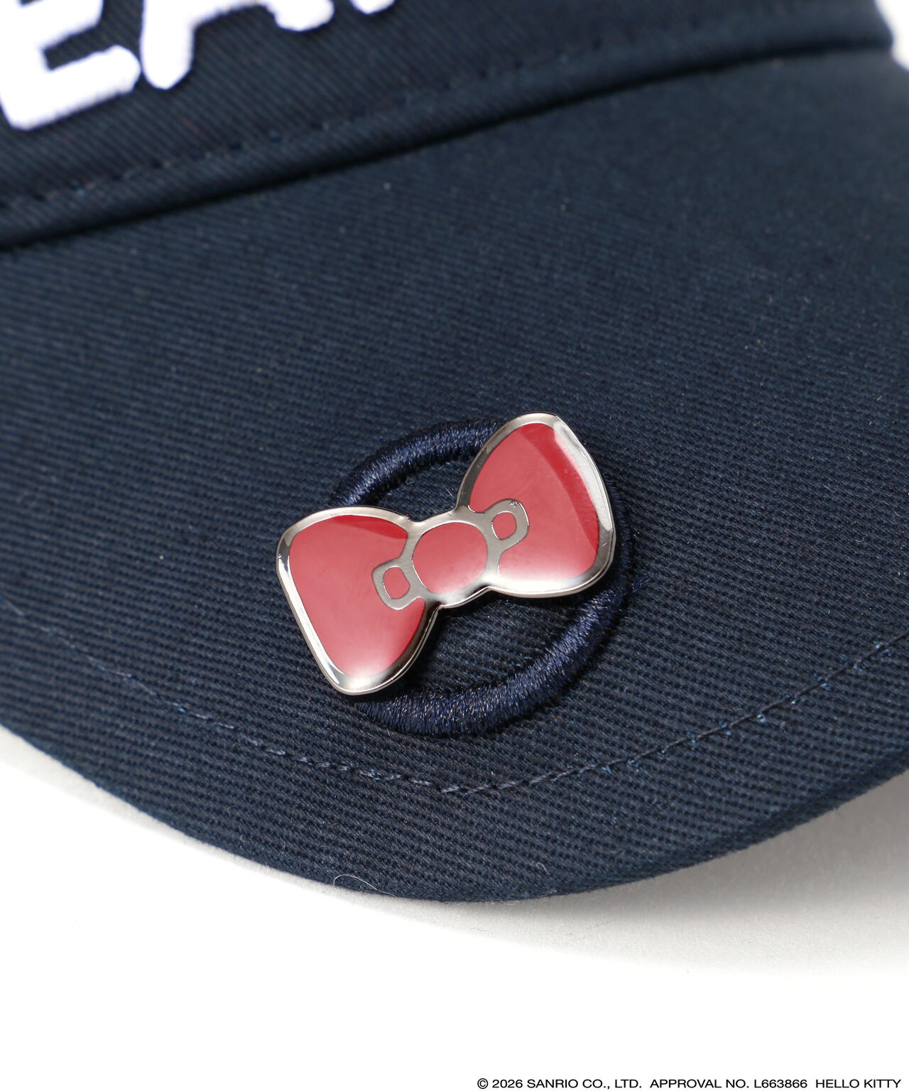 【Hello Kitty×PEARLY GATES】ツイルバイザー (UNISEX)