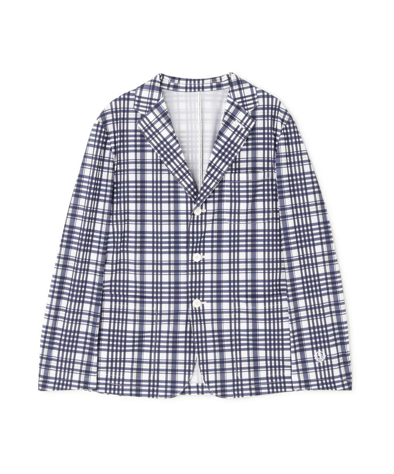 Peストレッチトリコットメッシュジャケット <チェック柄> (MENS)
