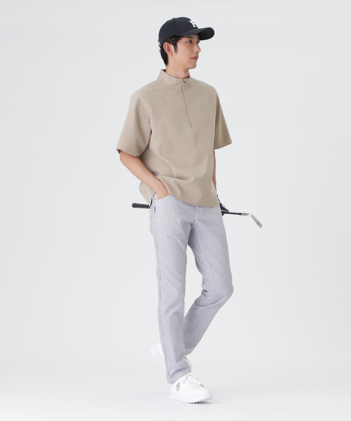 C/Peストレッチカルゼ5ポケットパンツ <手裏剣千鳥柄> (MENS)