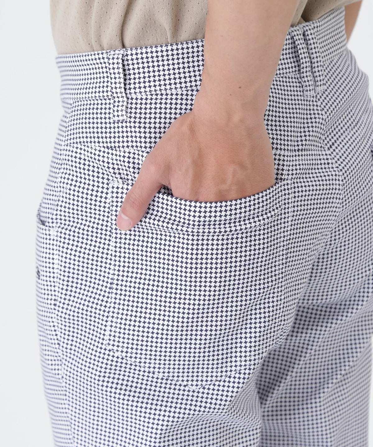 C/Peストレッチカルゼ5ポケットパンツ <手裏剣千鳥柄> (MENS)