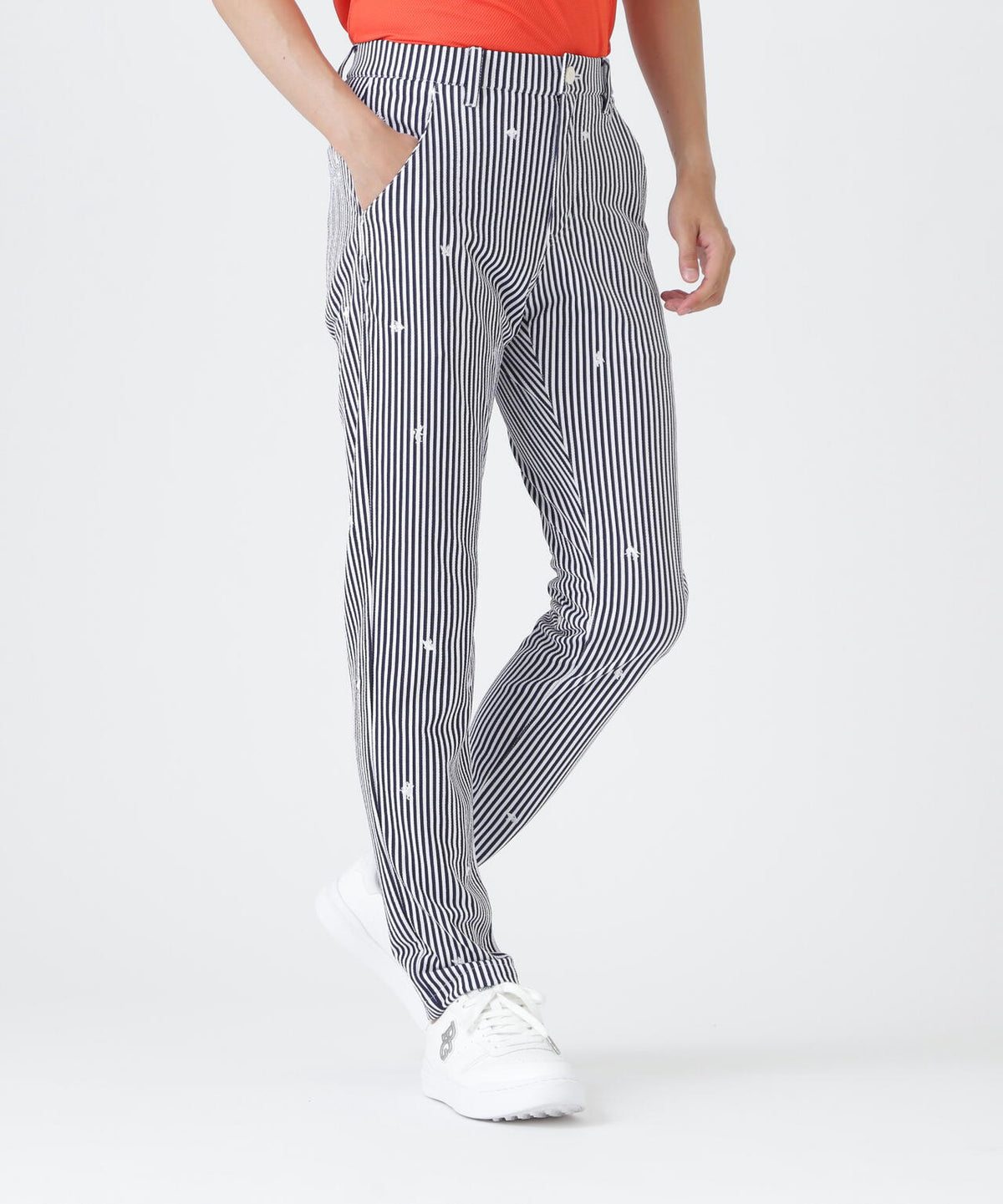 鹿の子サッカーストライプパンツ (MENS)