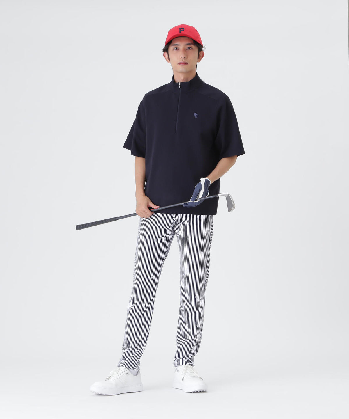 鹿の子サッカーストライプパンツ (MENS)