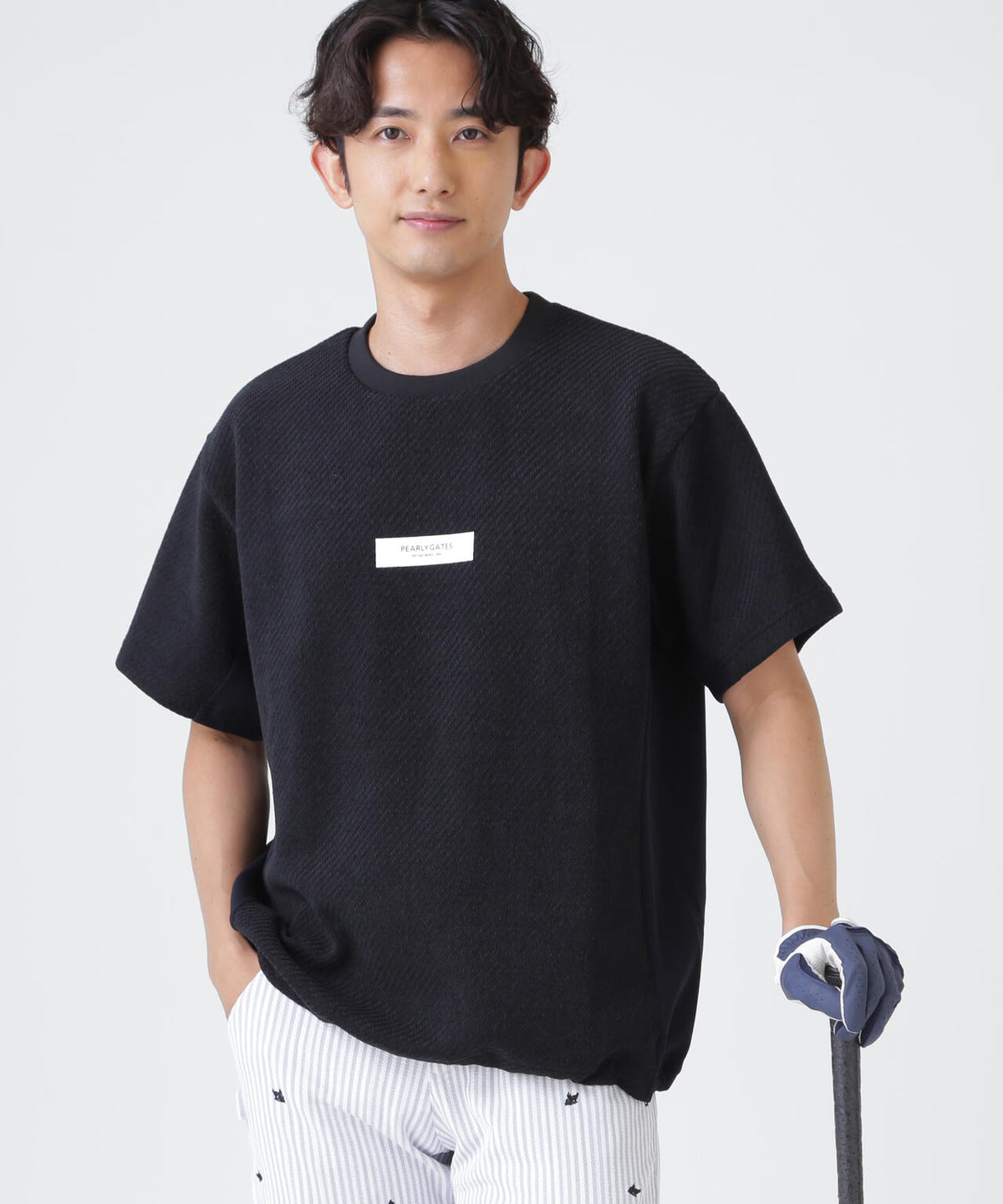 リサイクルモールカルゼクウォーター半袖クルーネックプルオーバー (MENS)