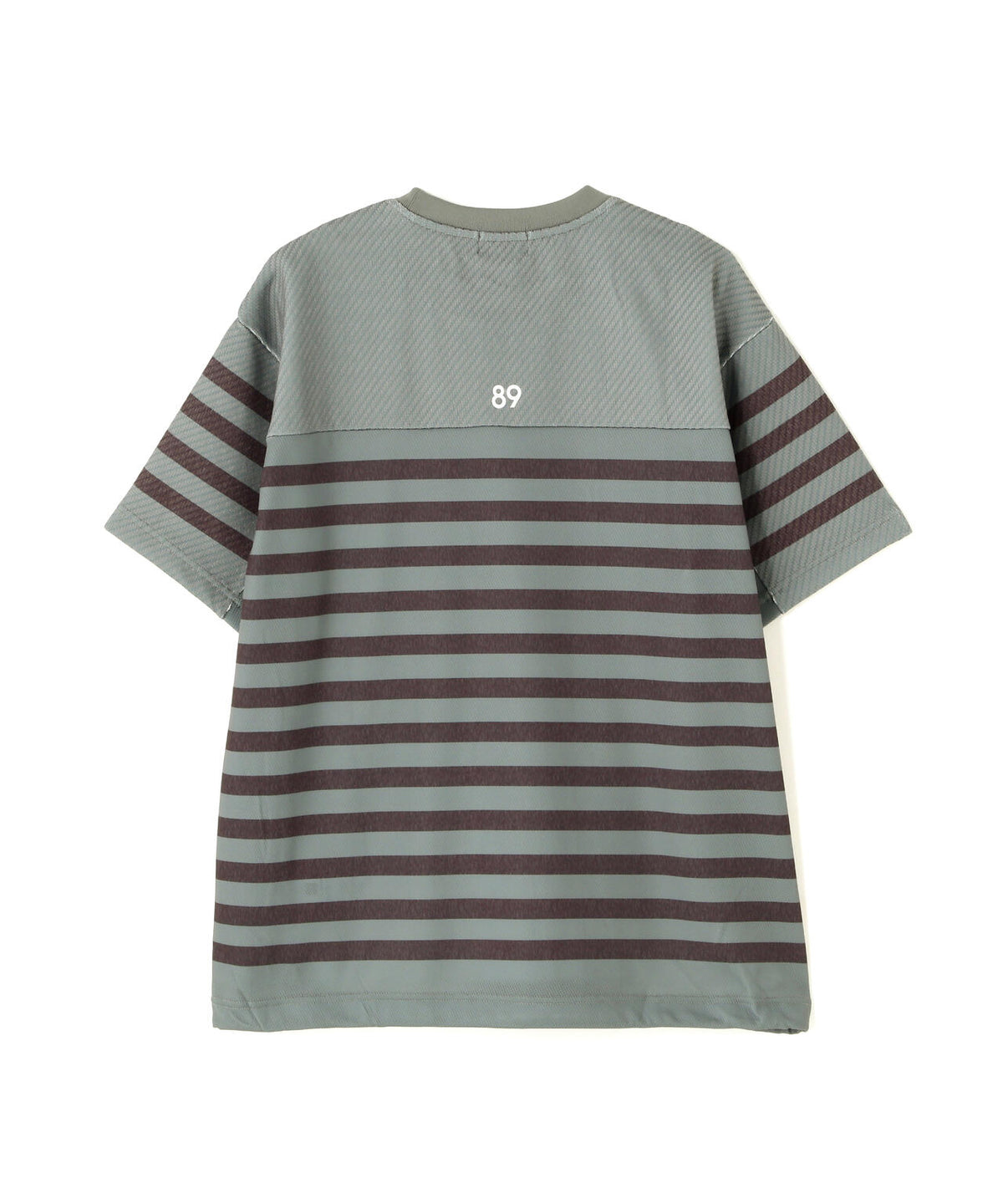 リサイクルモールカルゼクウォーター半袖クルーネックプルオーバー <ボーダー柄> (MENS)