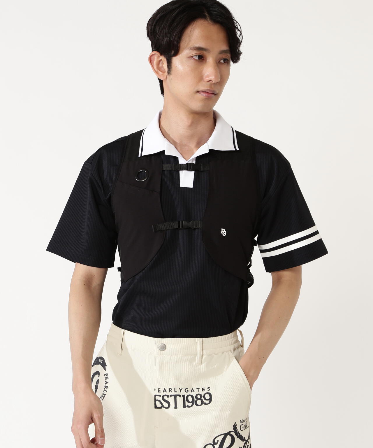 H:182cm/C:93/W:77/H:91 着用サイズ:L
