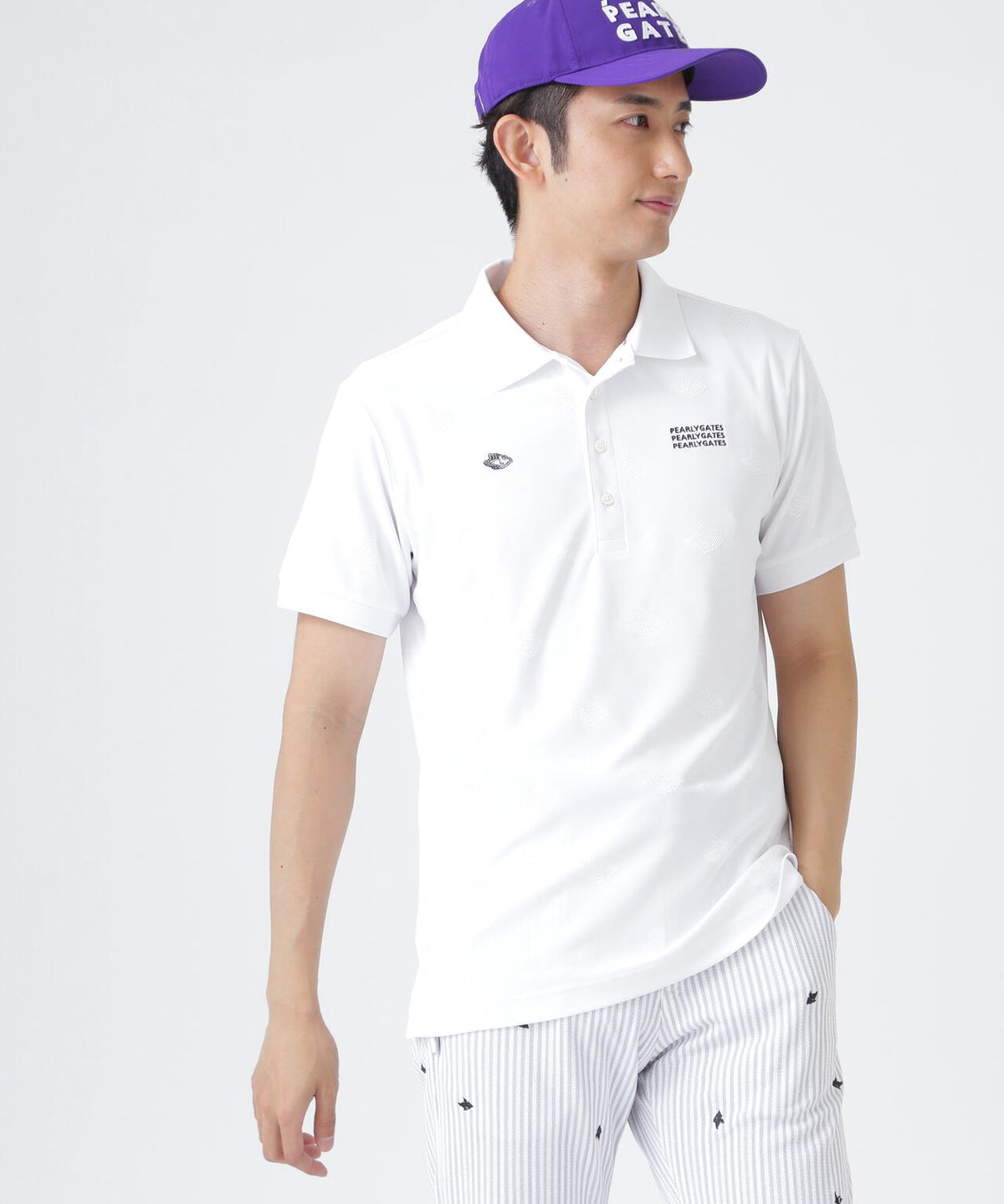 メッシュジャガード半袖ポロシャツ (MENS)
